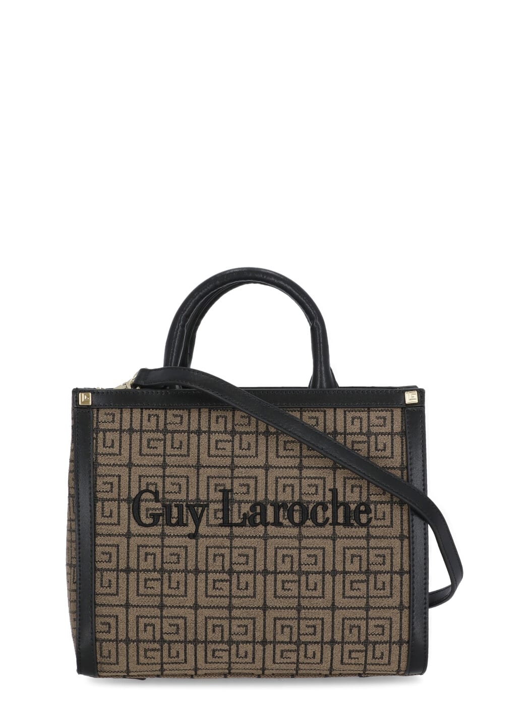 Shop Guy Laroche Logoed Shoulder Bag In Brown