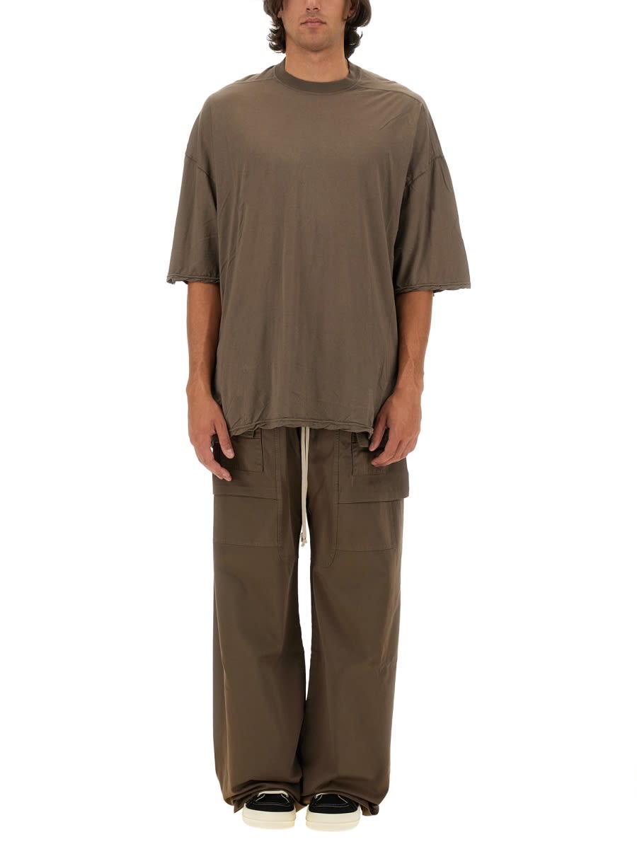 Shop Drkshdw Cargo Pants Cretch Wide In Beige