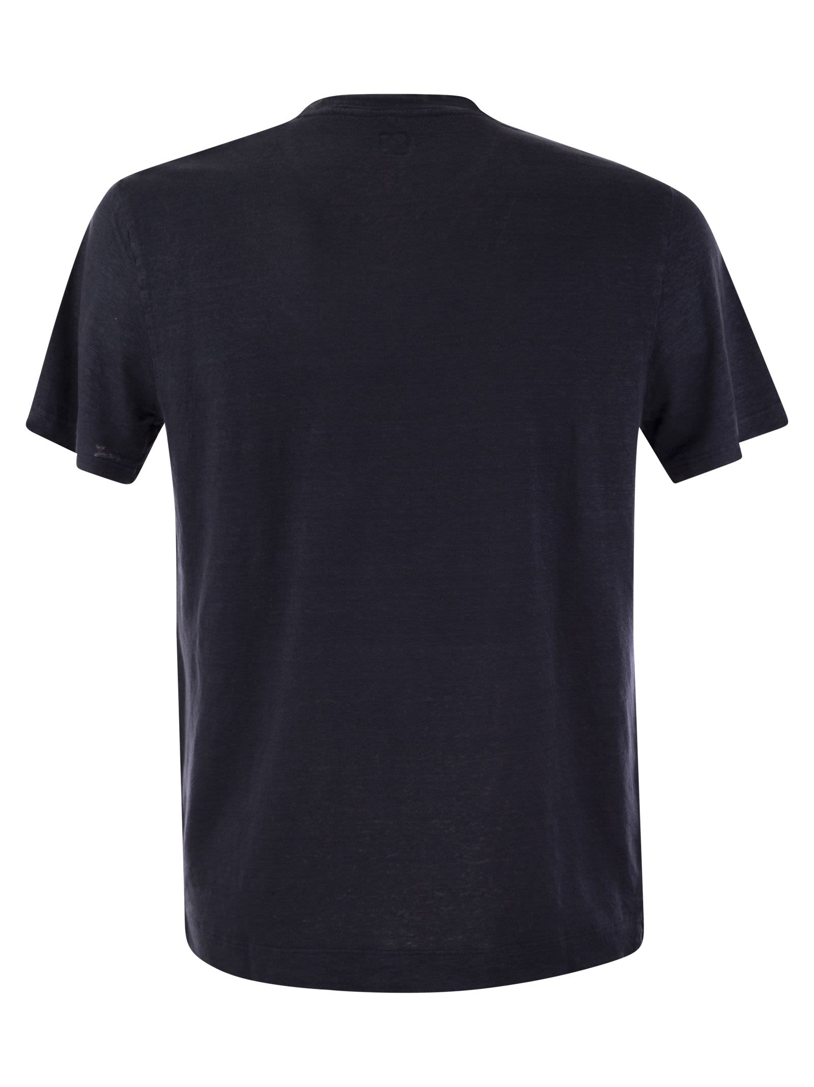 Shop Fedeli Linen Flex T-shirt In Blue