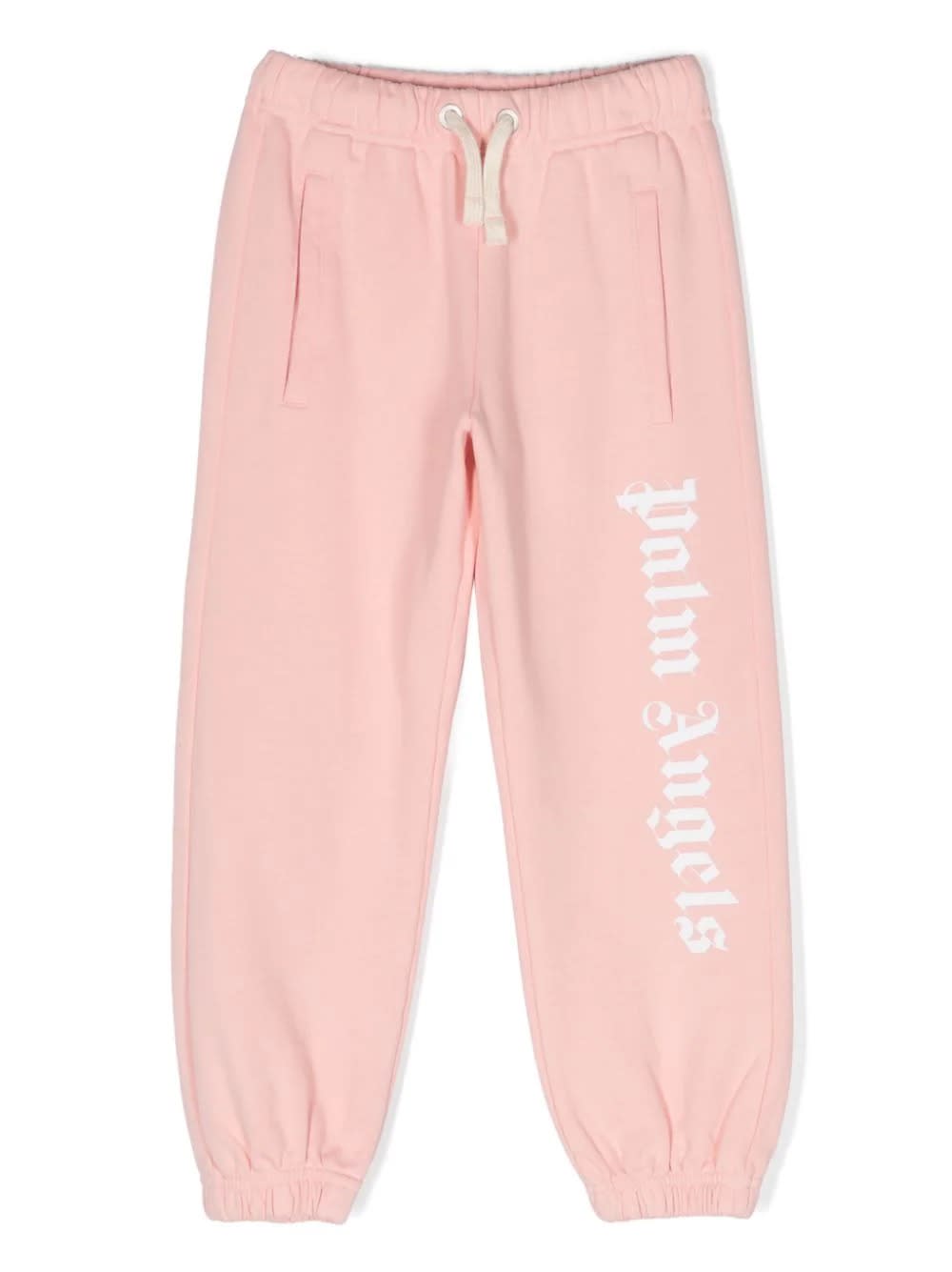 Shop Palm Angels Pink Joggers With Logo