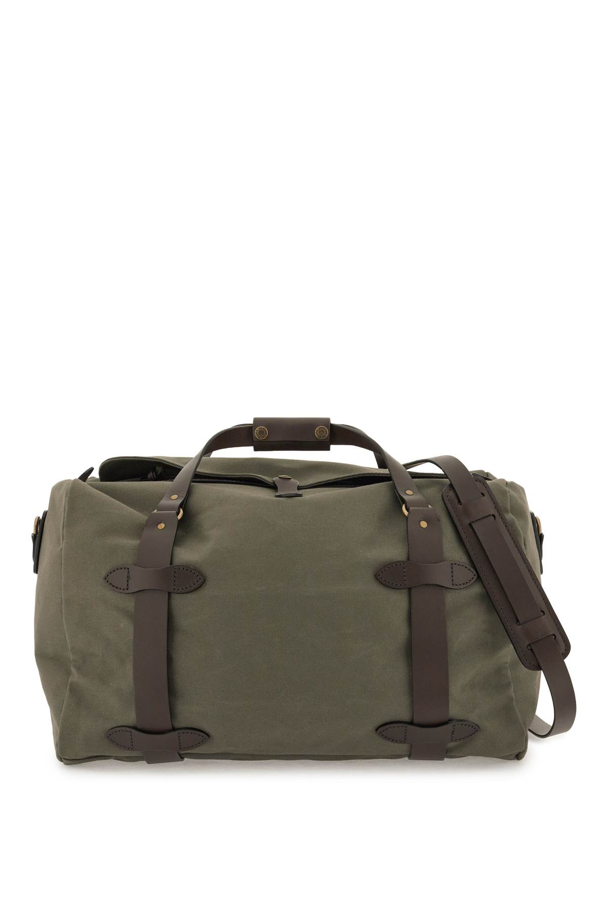 Shop Filson Cotton Twill Duffle Bag In Otter Green (green)