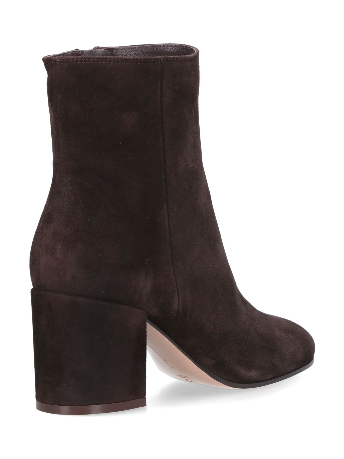 Gianvito Rossi Joelle 70 Suede Ankle Boots In Brown