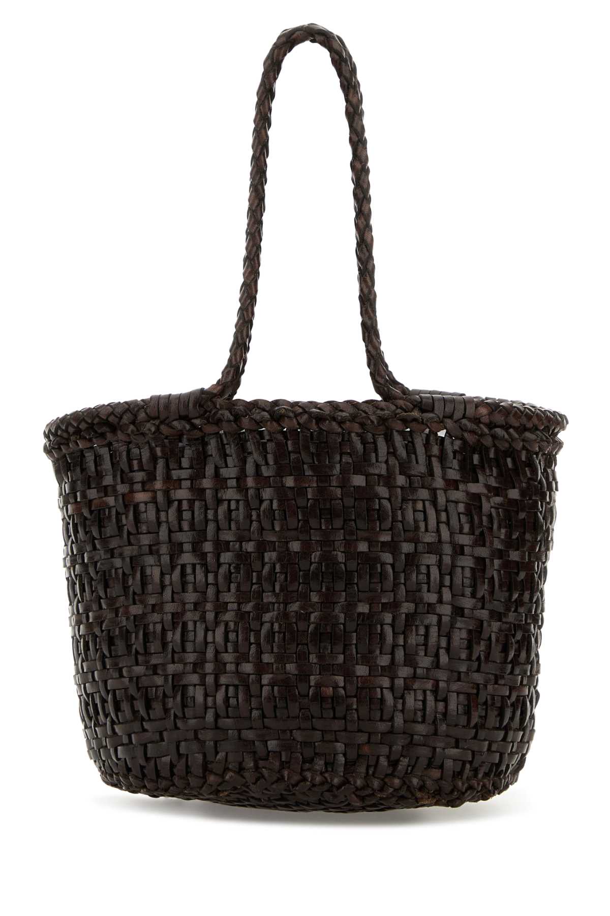 Dark Brown Leather Mini Java Bucket Bag