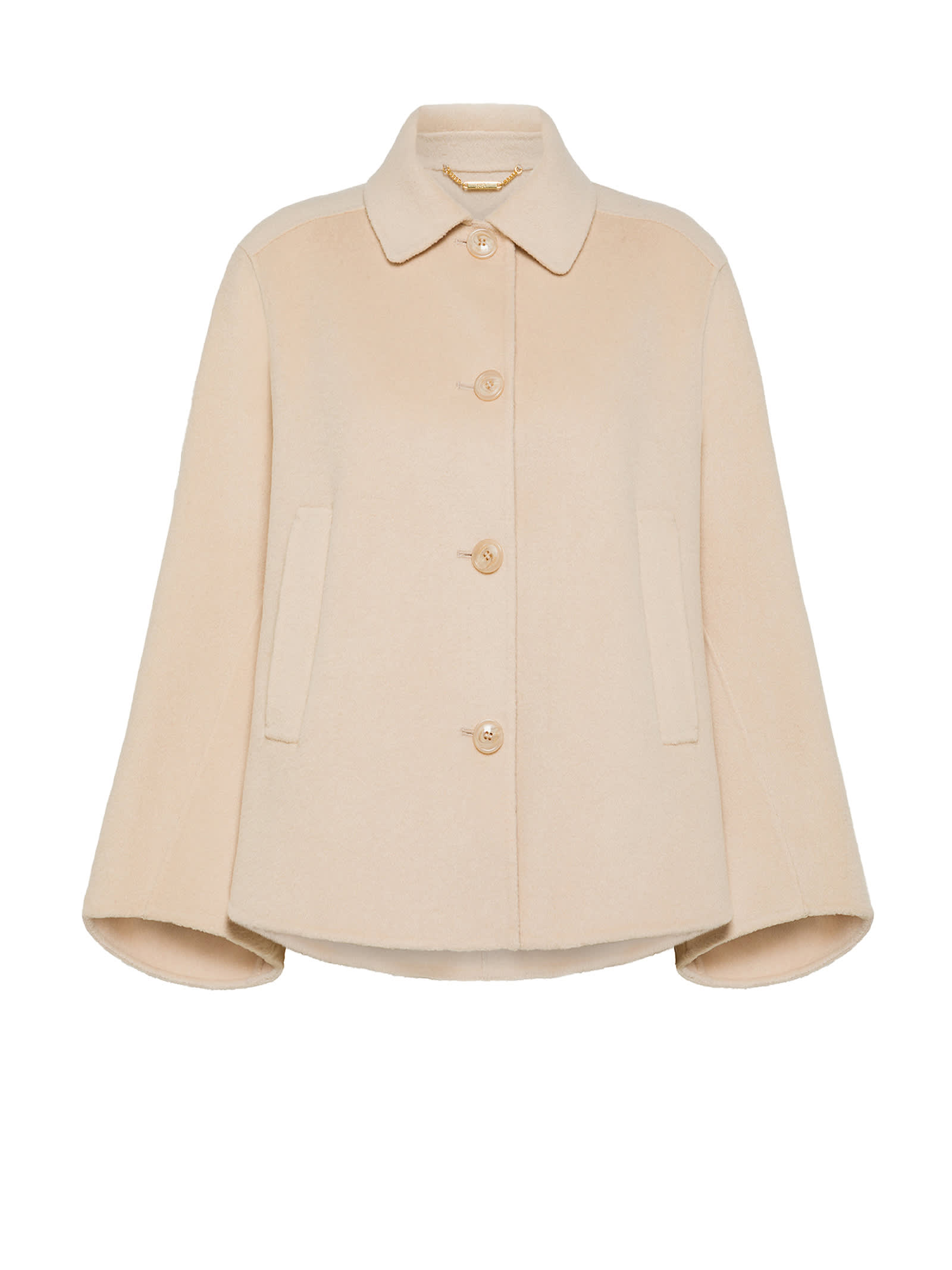 Seventy Beige Short Coat With Buttons In Cammello