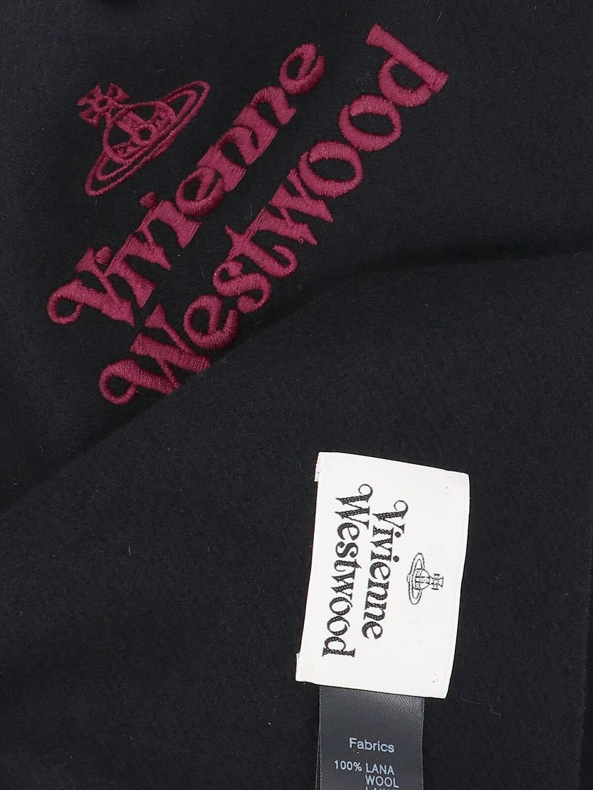 Vivienne Westwood Logo Scarf In Black