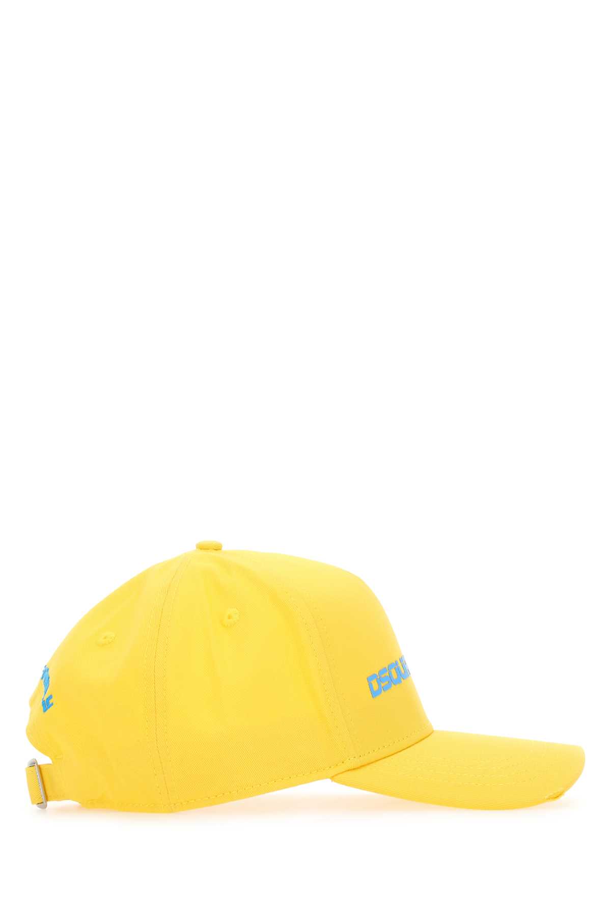 Shop Dsquared2 Yellow Cotton Baseball Cap