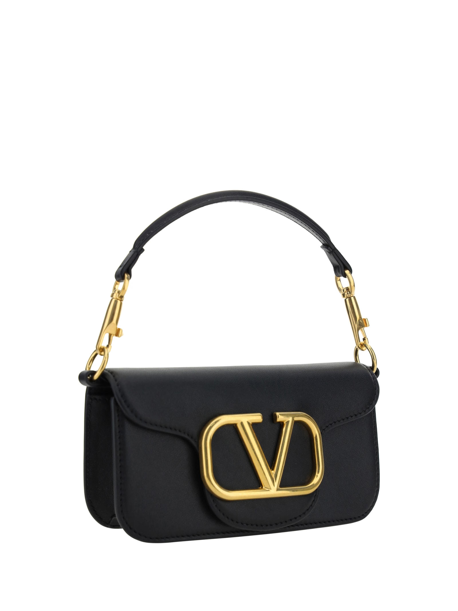 Shop Valentino Small Locò Shoulder Bag In Nero