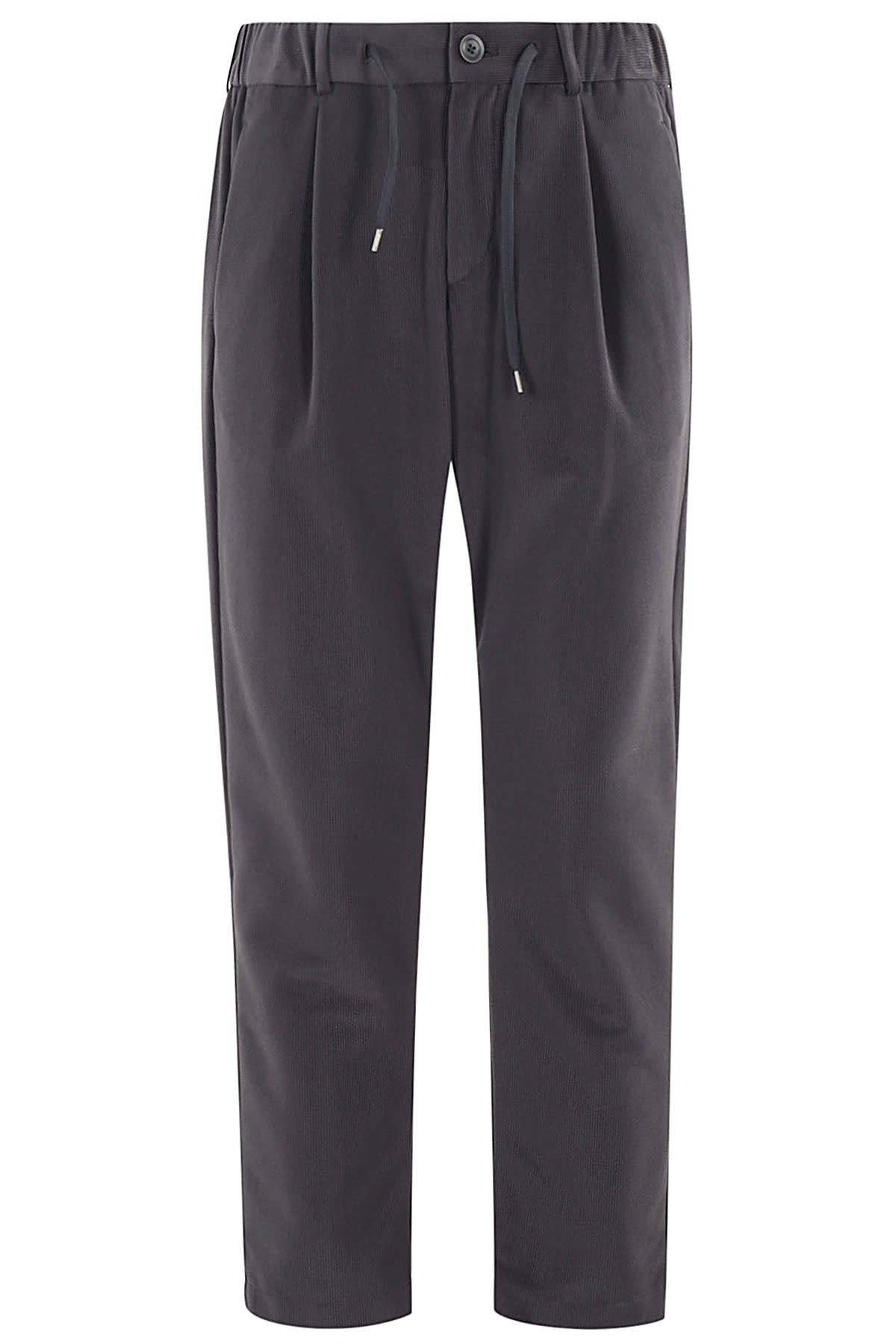 Shop Herno Pantalone Velluto 1000 Righe In Blu Navy