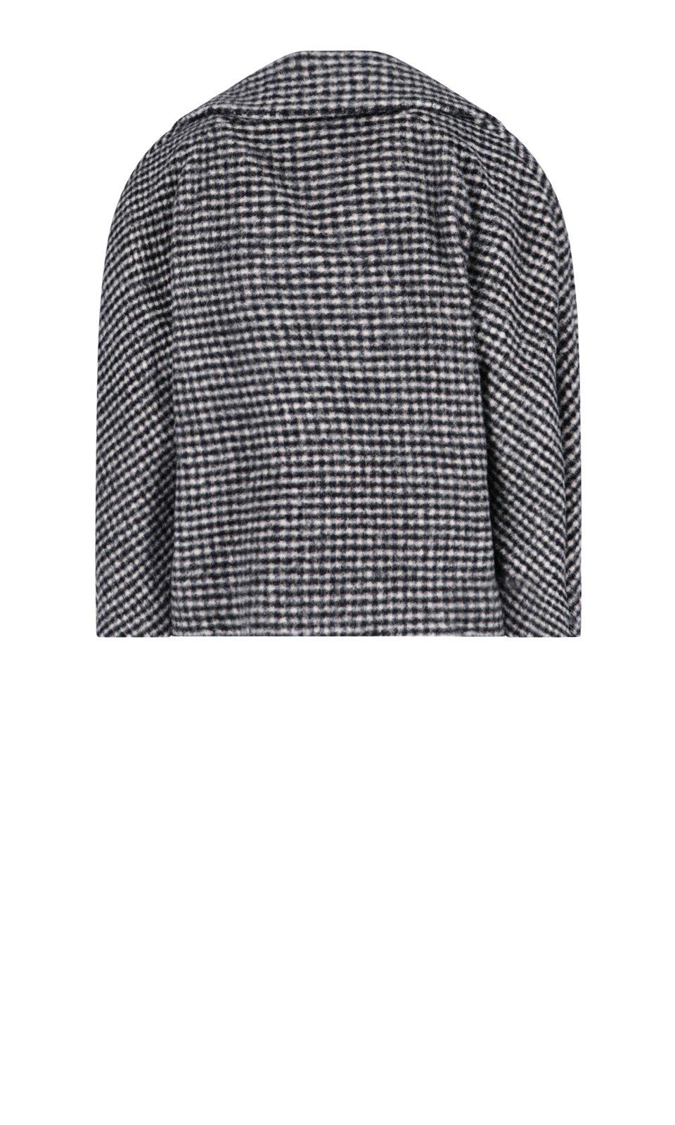 Shop Dries Van Noten Padded Sleeve Round Coat