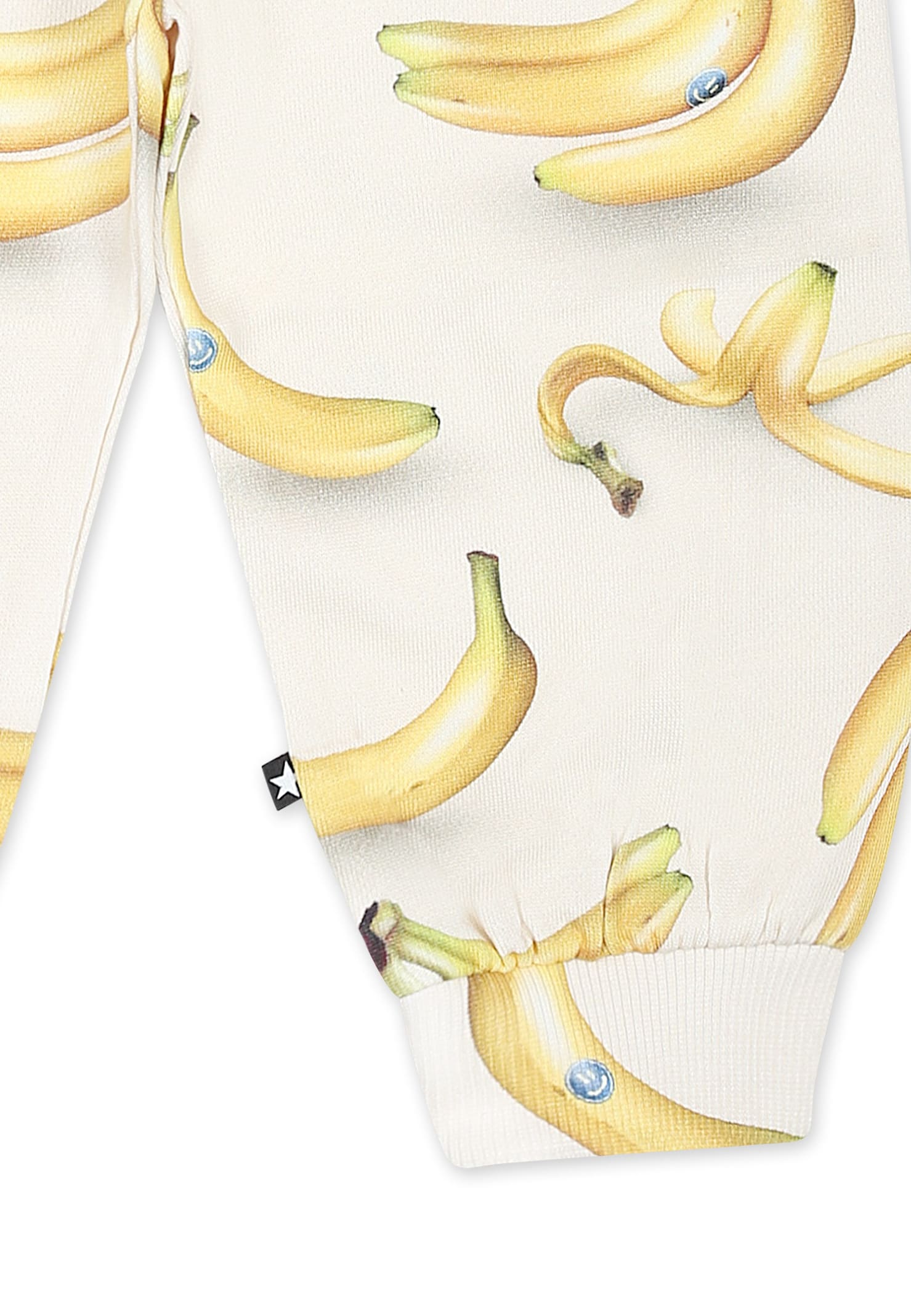 Molo Ivory Trousers For Babykids With Banana In Ivory