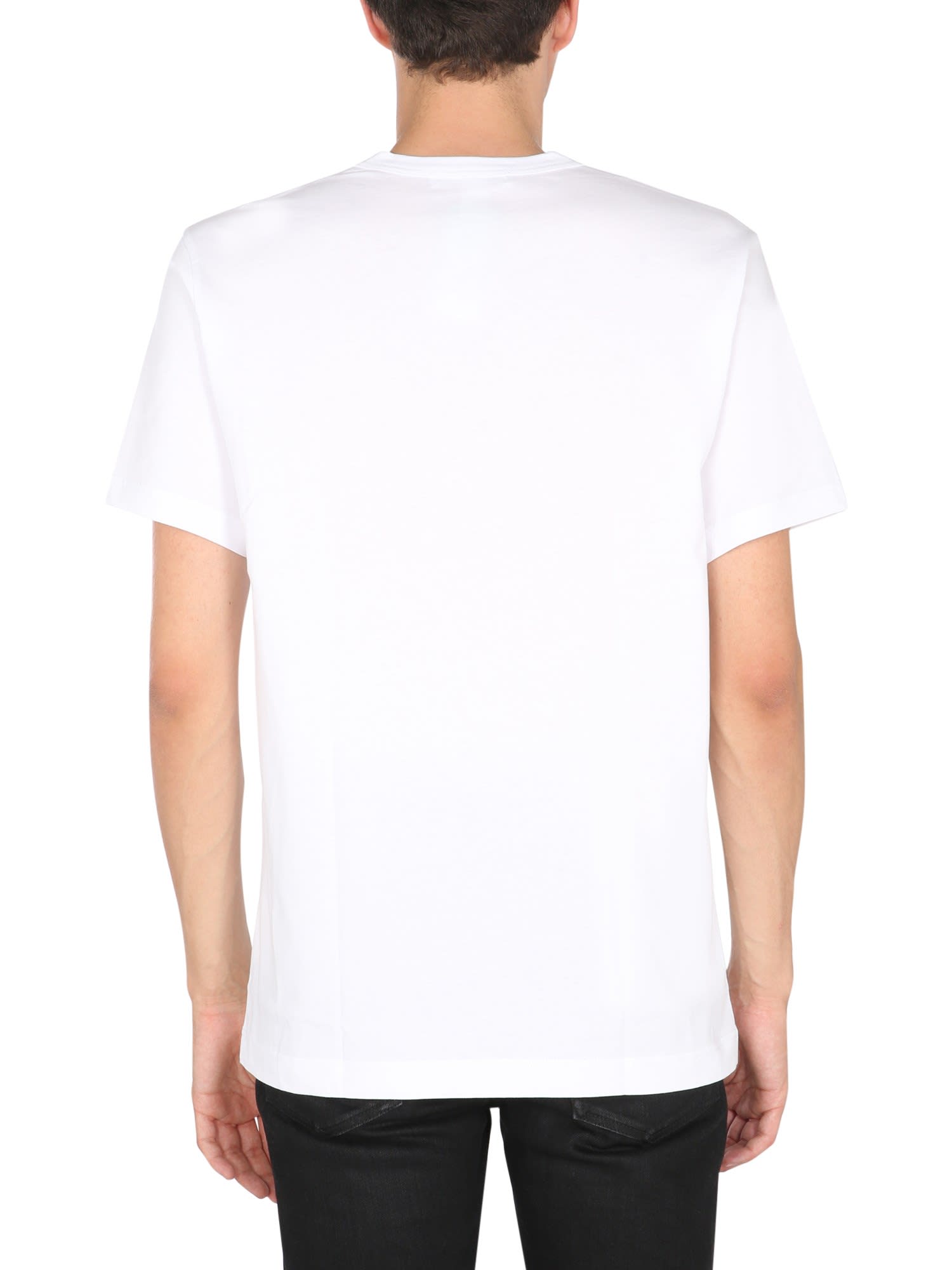 Shop Comme Des Garçons Crewneck T-shirt In White