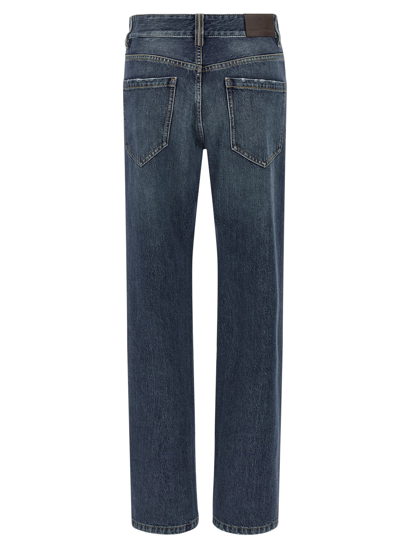 Brunello Cucinelli The Column Jeans In Blue