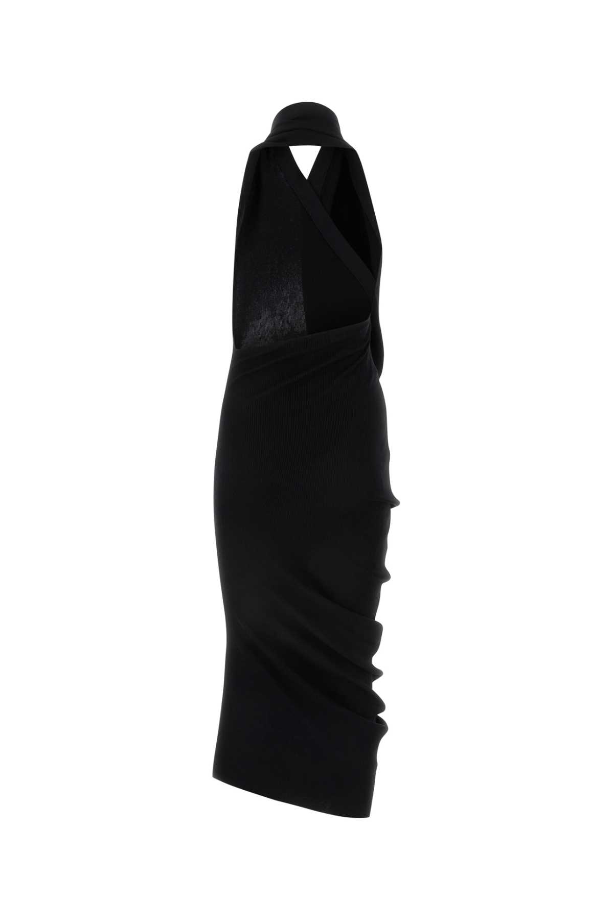 Shop Fendi Black Cotton Blend Dress