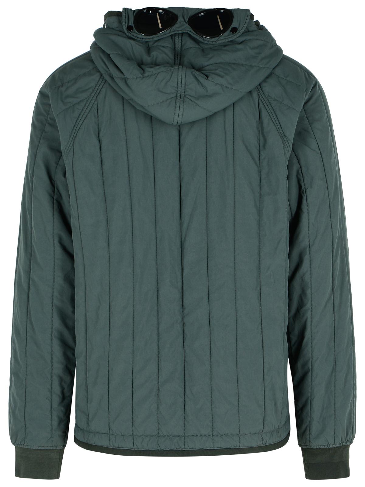 C.p. Company Grey Polyamide Jacket In Green