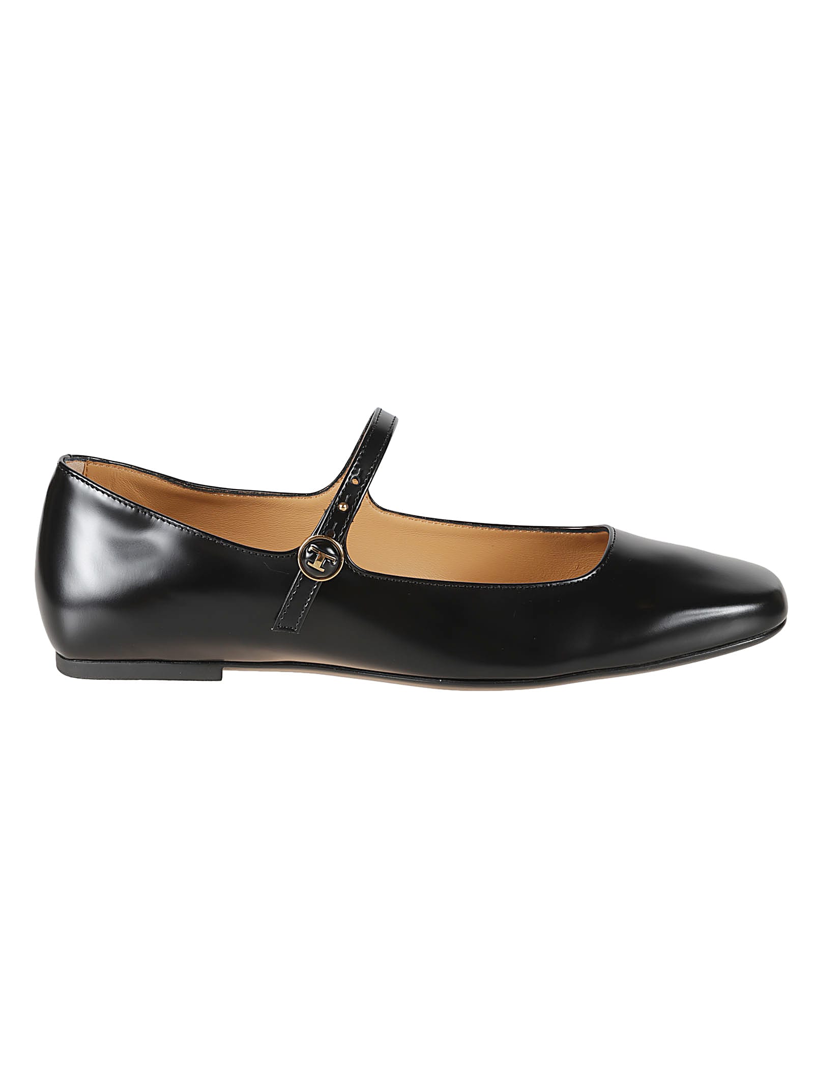 Tod's Ankle Strap Ballerinas In Black