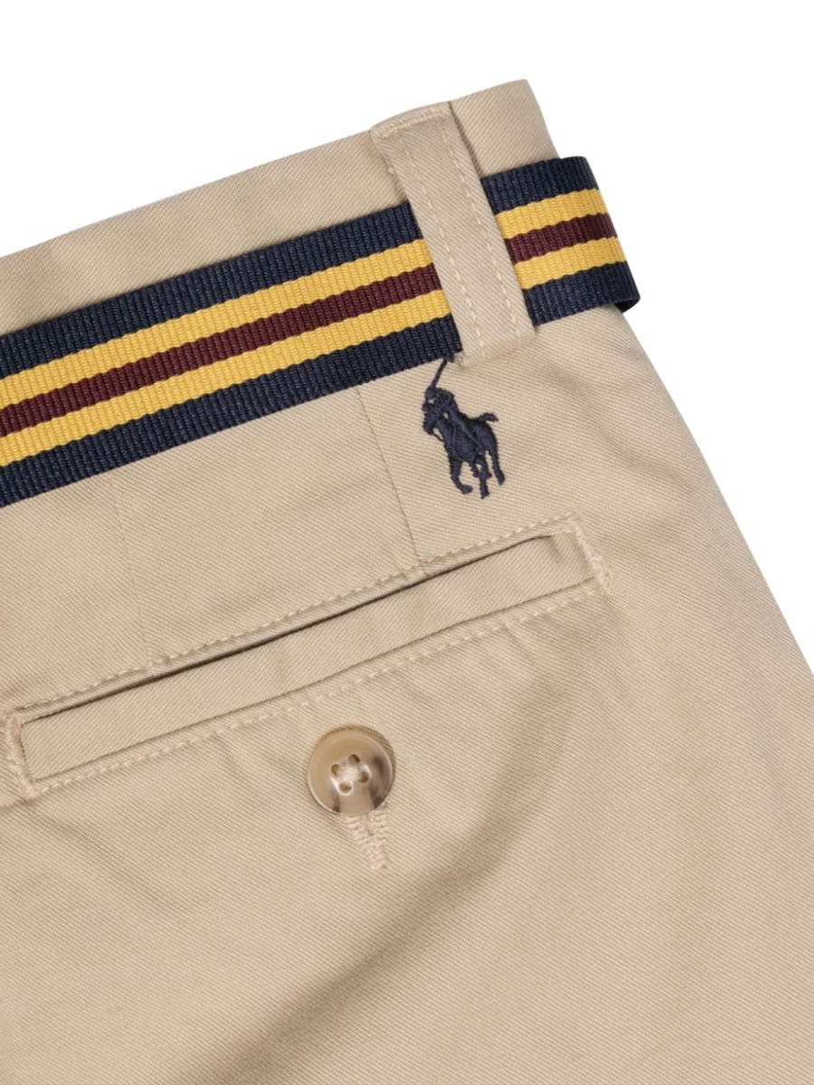 Polo Ralph Lauren Bedford Cotton Straight Pants In Beige