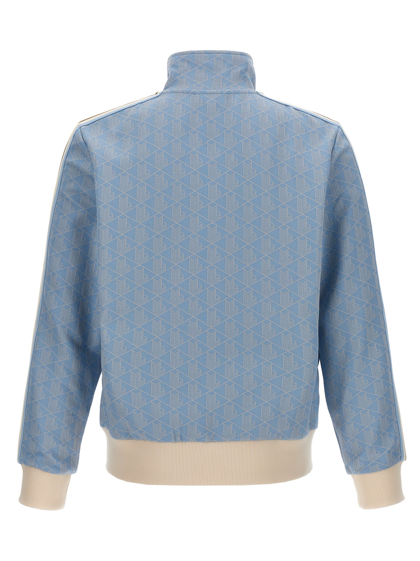 Shop Lacoste Jacquard Track Top In Light Blue