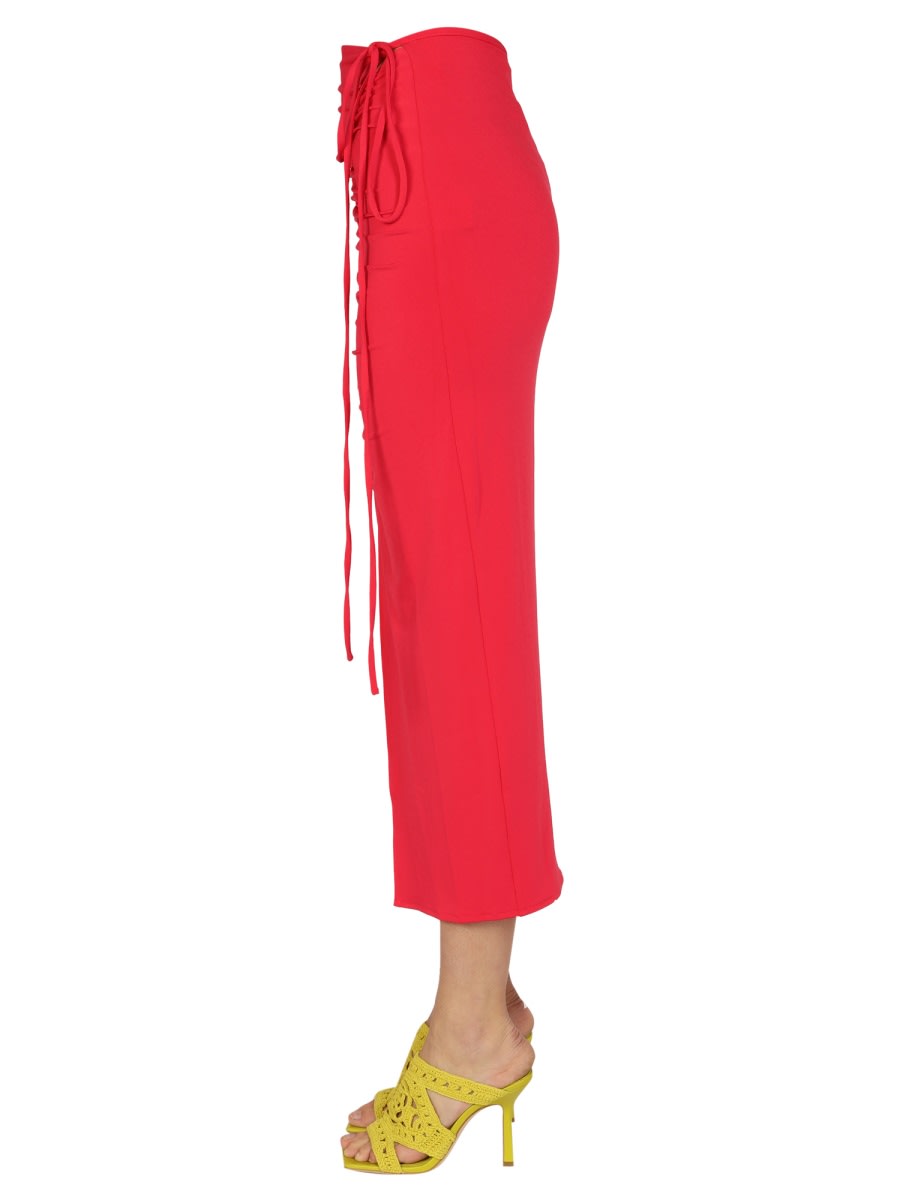 Shop Self-portrait Jersey Skirt In Fuchsia