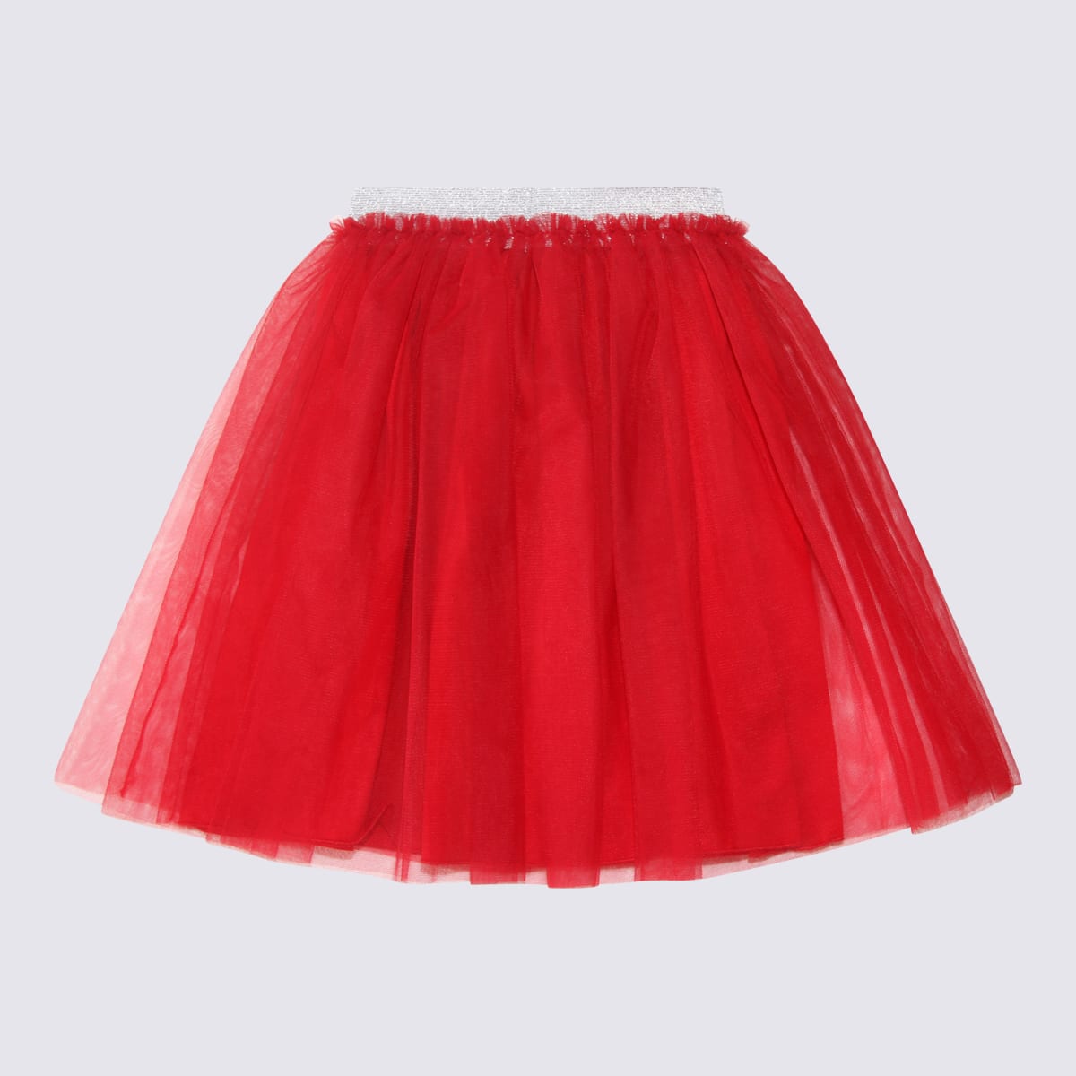 Il Gufo Kids' Red Tulle Pleated Skirt