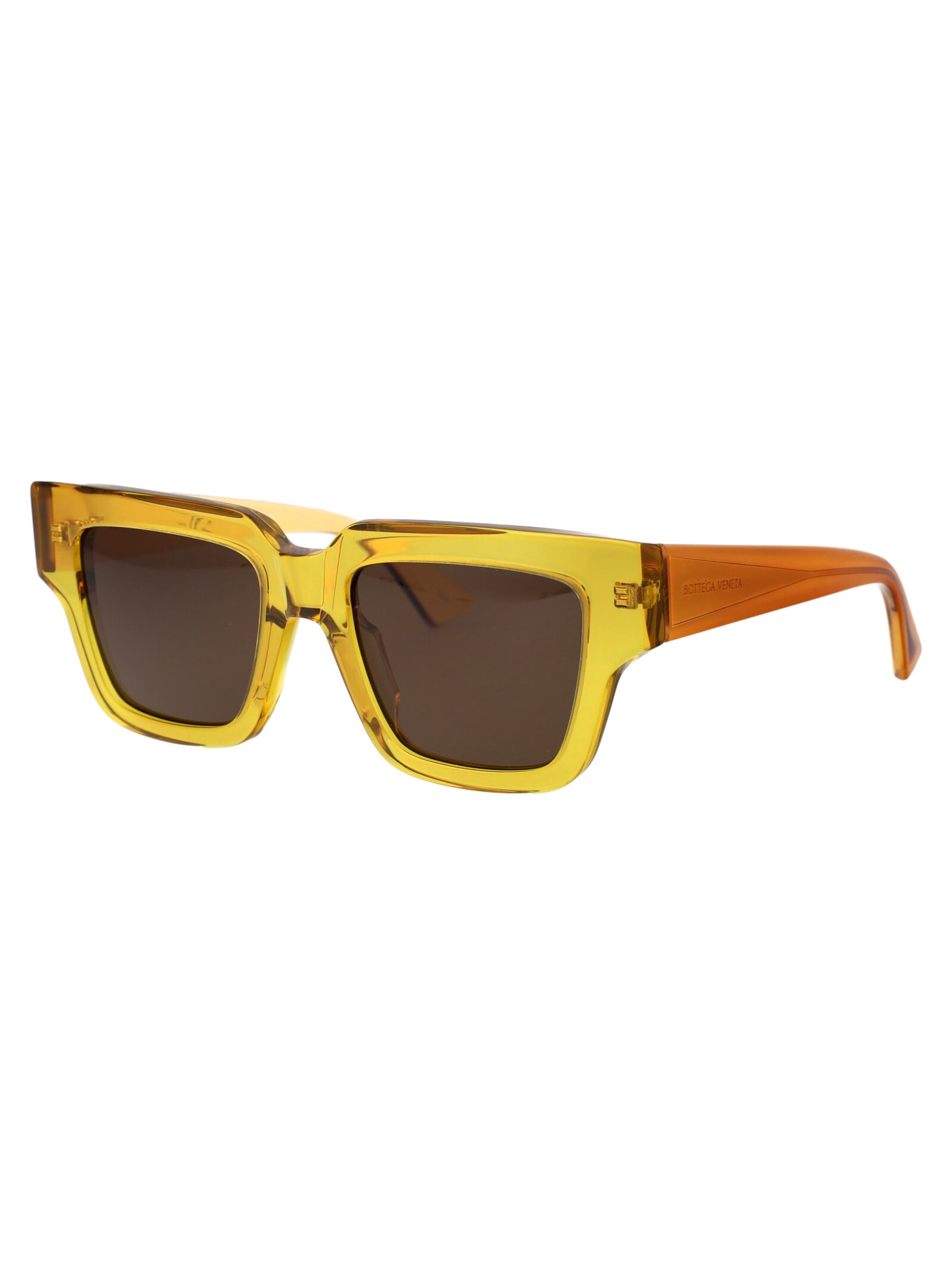 Bottega Veneta Bv1276s Sunglasses In 004 Yellow Yellow Brown