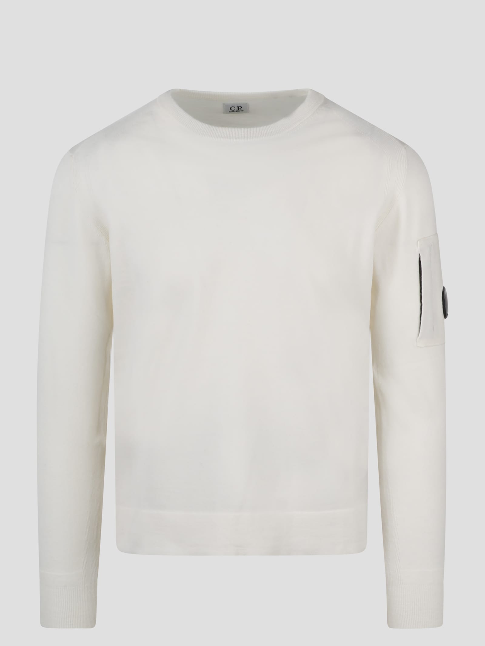 Extra Fine Merino Wool Knit Sweater In White