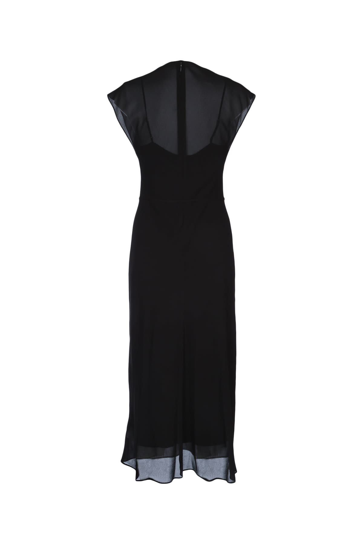 Shop Calvin Klein Sheer Georgette Ns Midi Dress