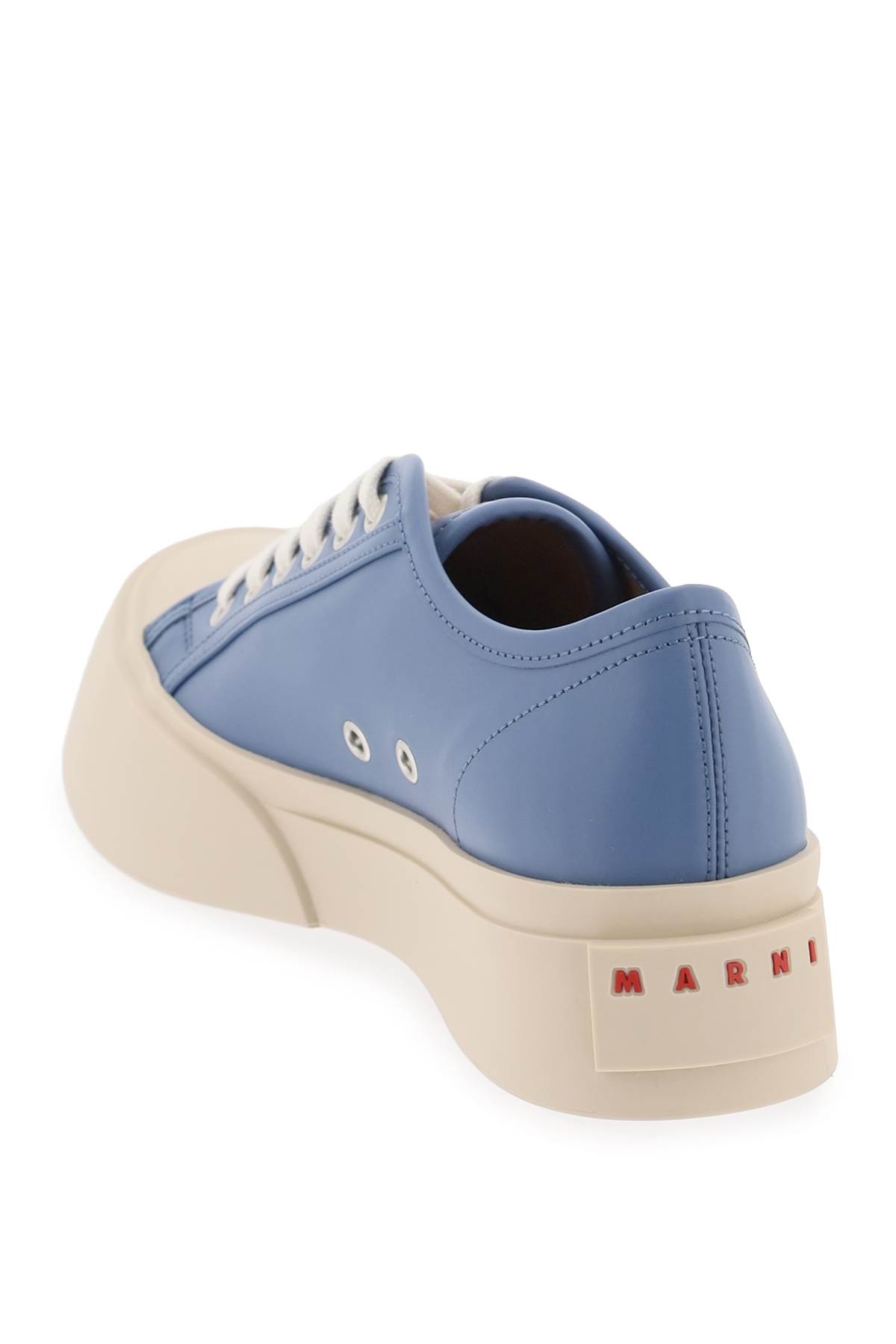 Shop Marni Leather Pablo Sneakers In Opal (blue)