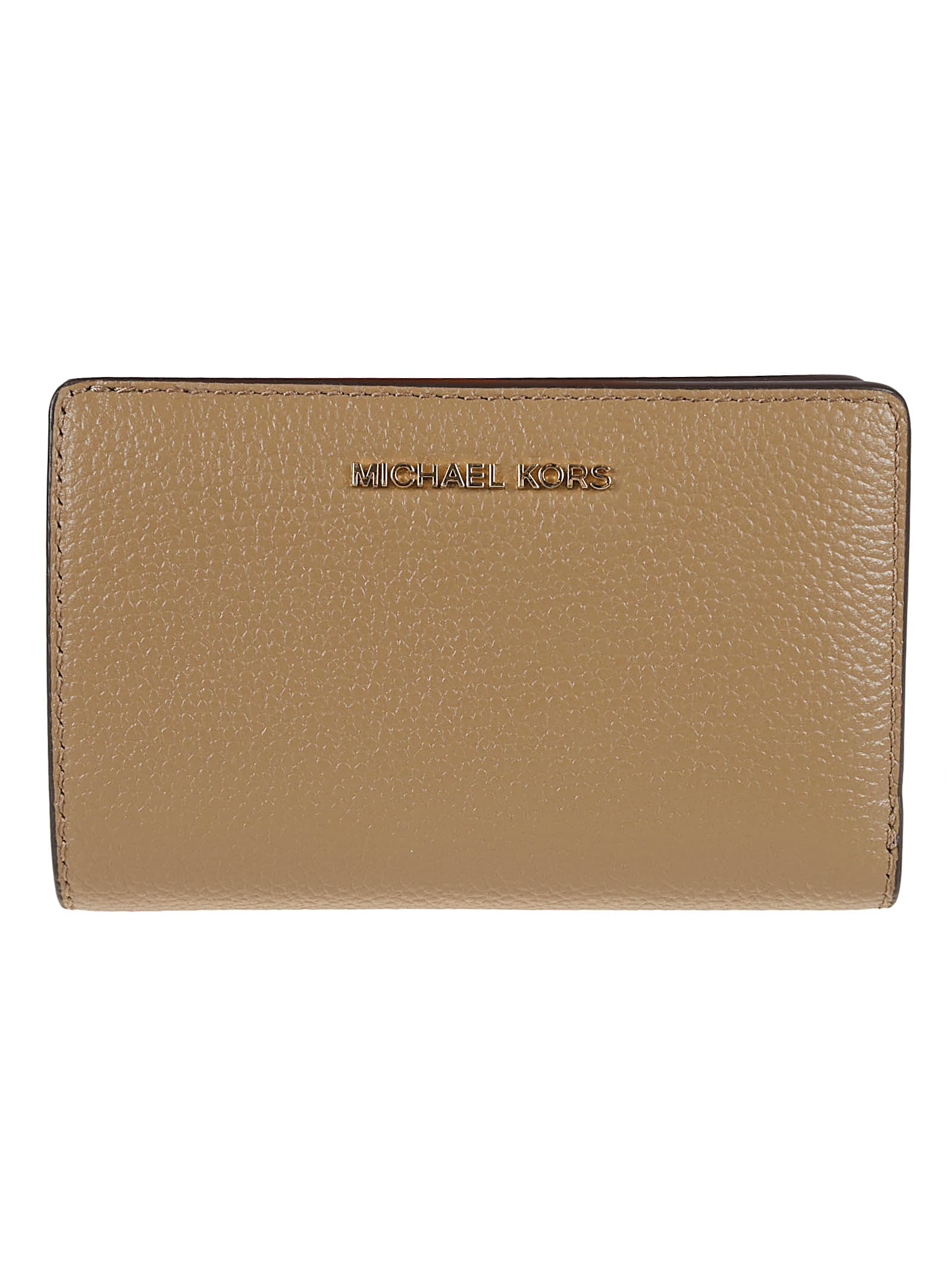 Michael Kors Empire Buttoned Wallet In Husk
