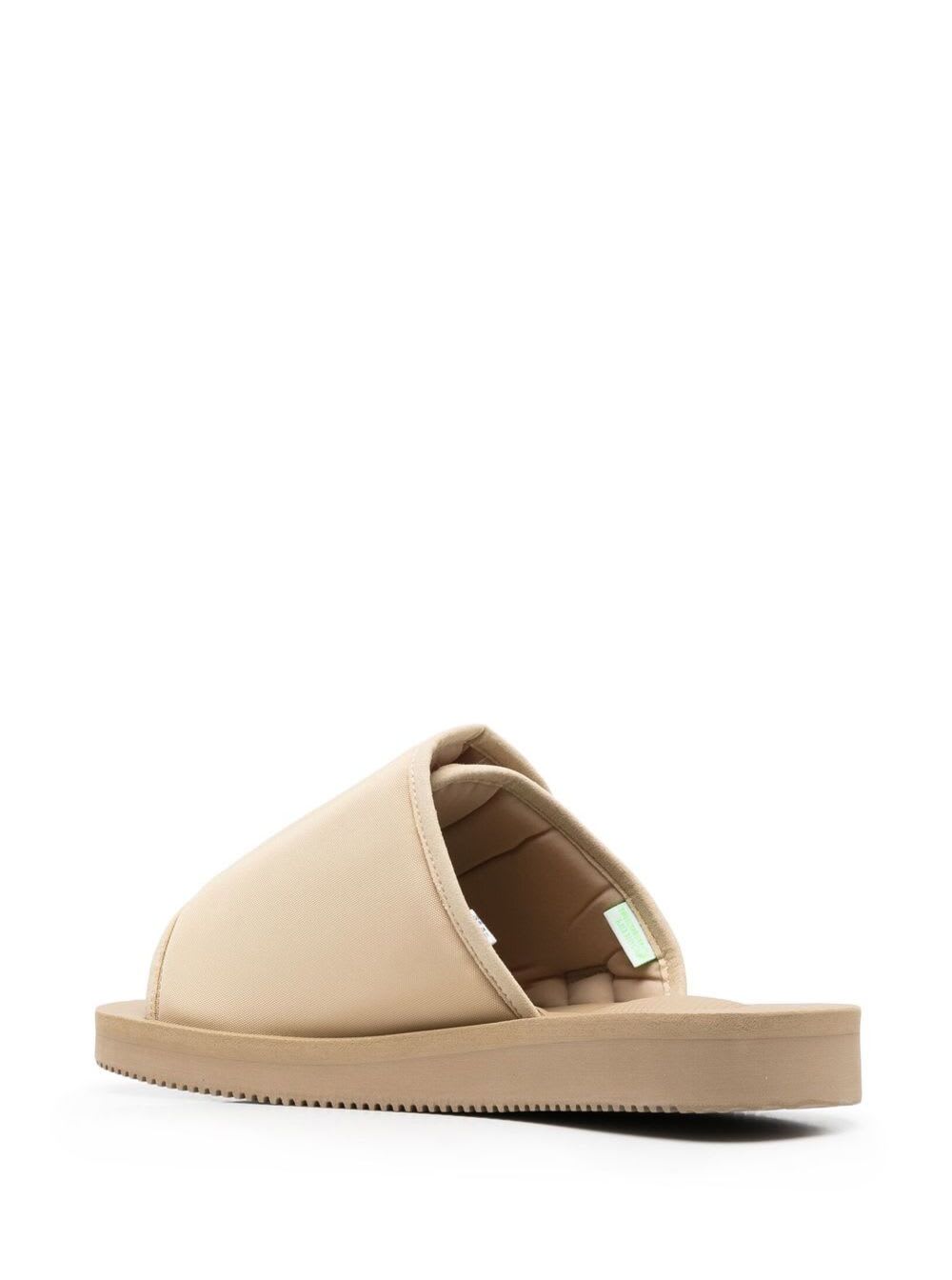 Shop Suicoke Kaw-cab Beige Sandals With Velcro Fastening In Nylon Man