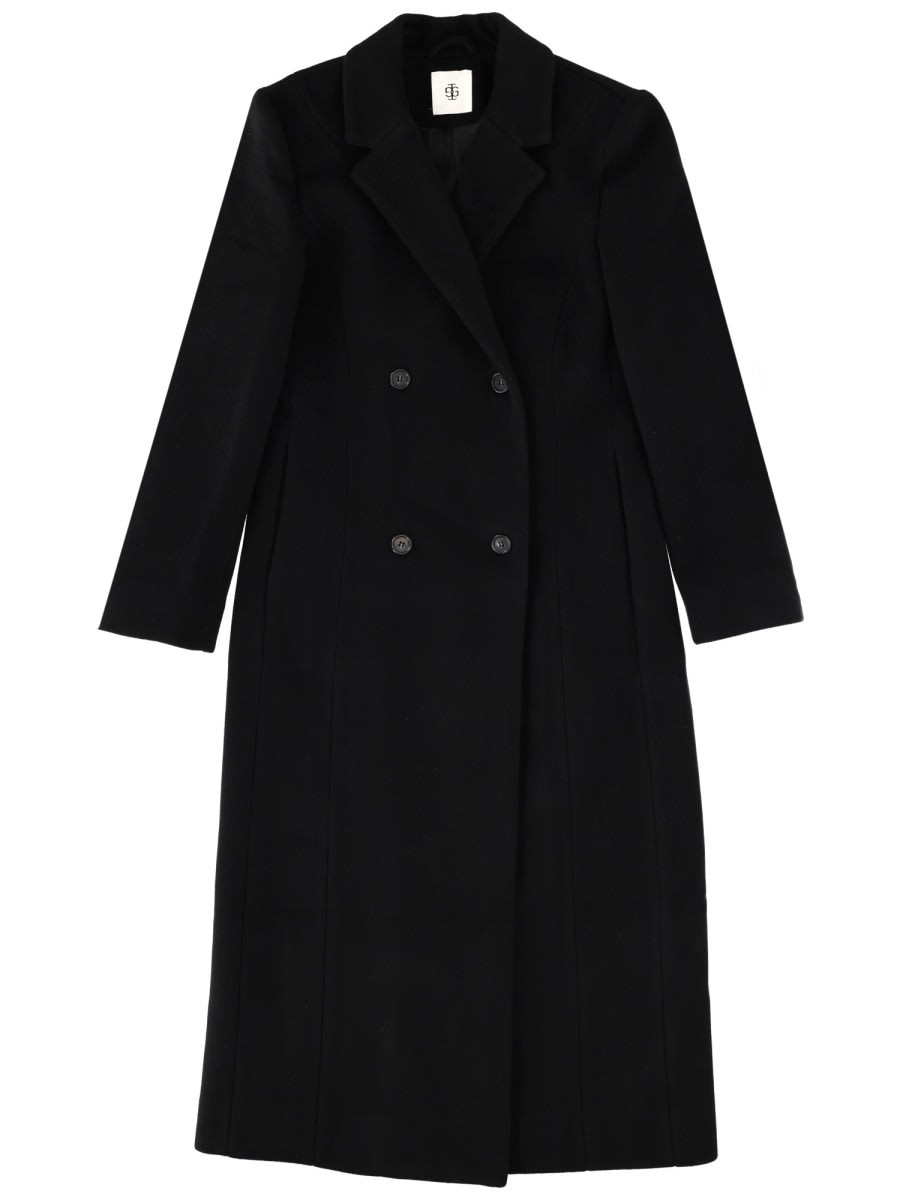 The Garment Double-breasted Coat In Black
