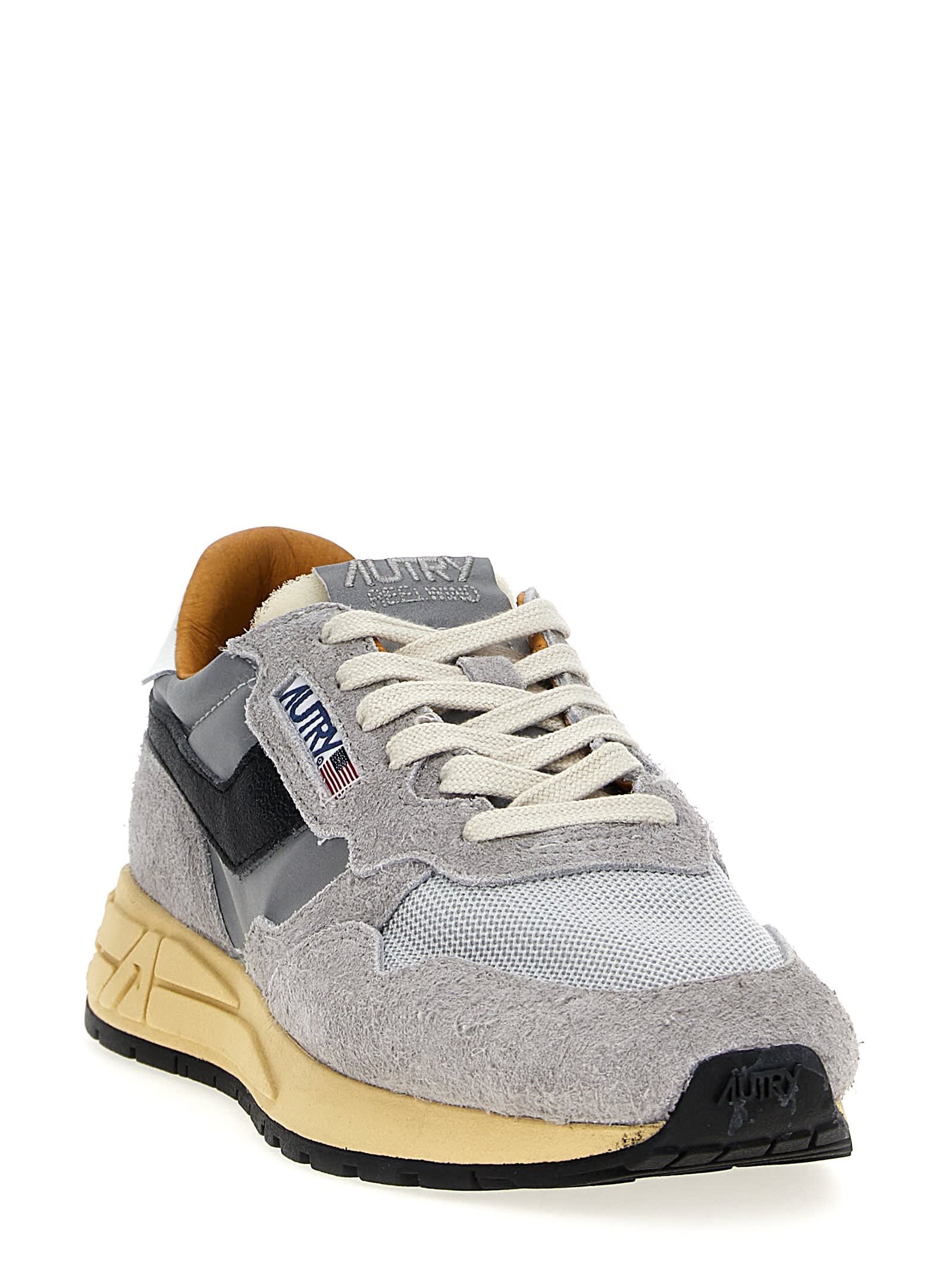 Shop Autry Reelwind Low Sneakers In Beige