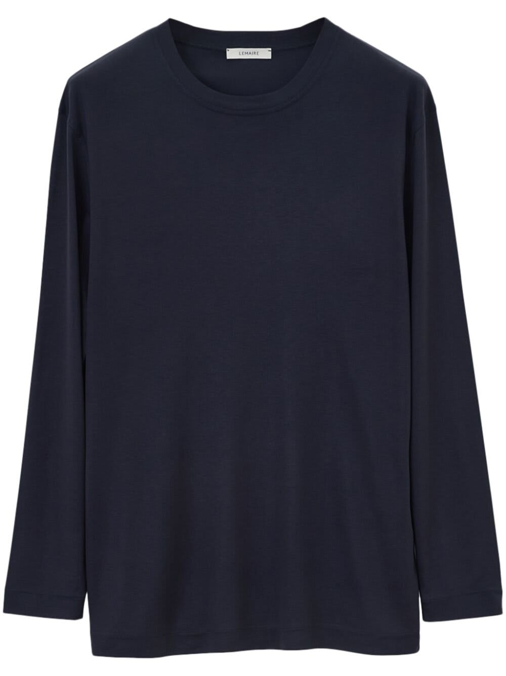 Shop Lemaire T Shirt Jersey In Caviar