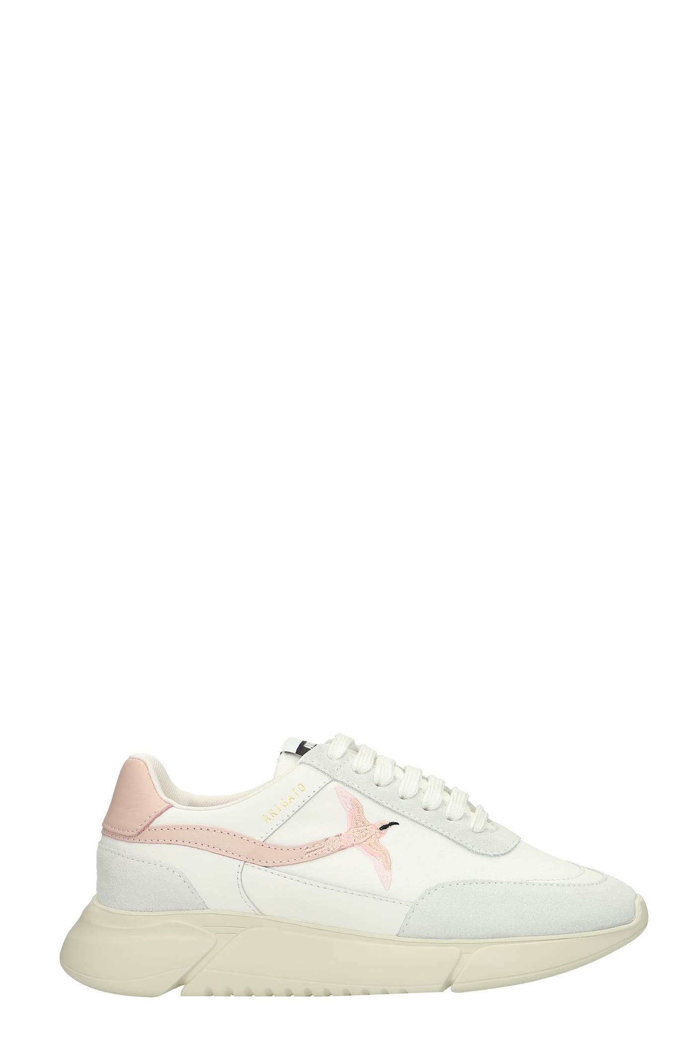 Axel Arigato Genesis Stripe Sneakers In White Suede And Leather