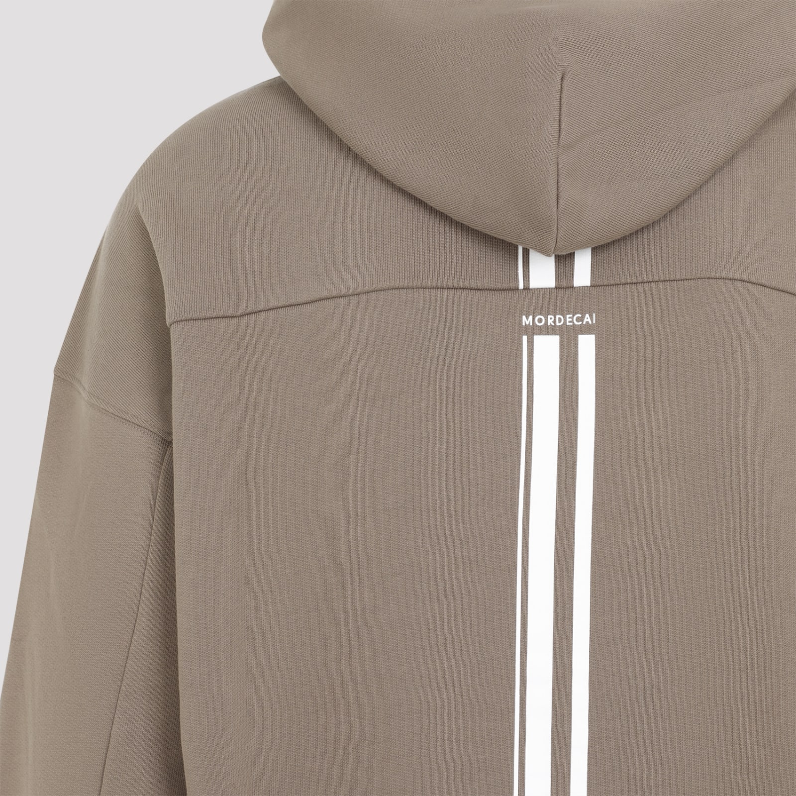 Shop Mordecai Fleece Hooded Sweatshirt In Mud