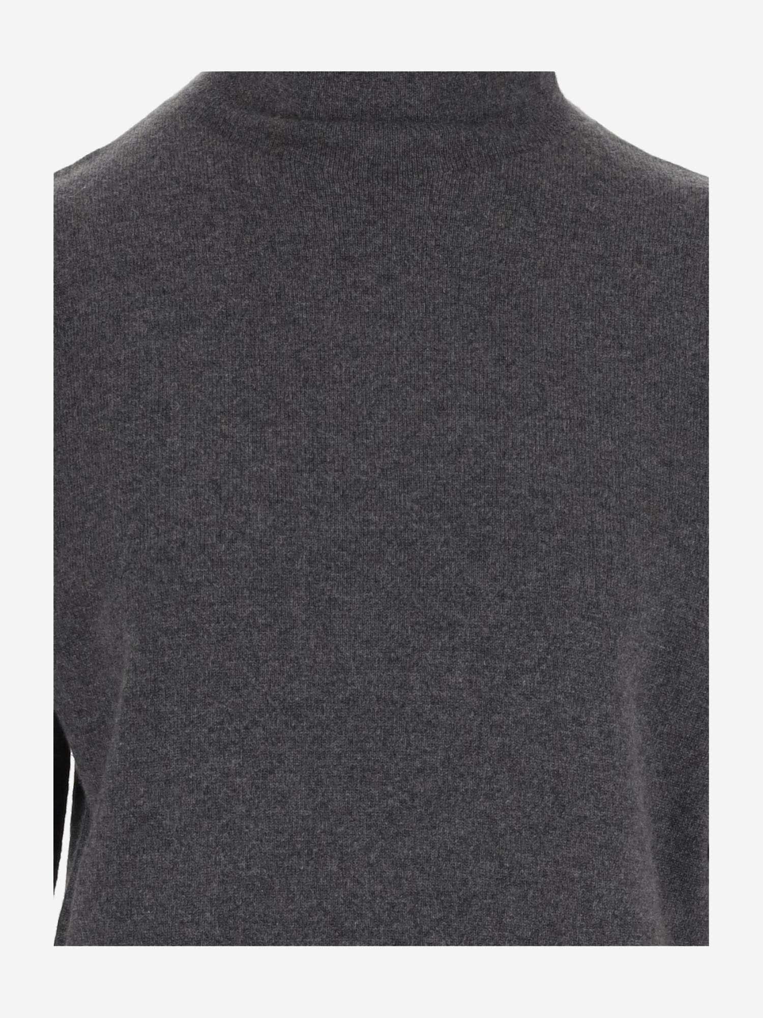 Shop Jil Sander Cashmere Short Sleeve Pullover In Grey