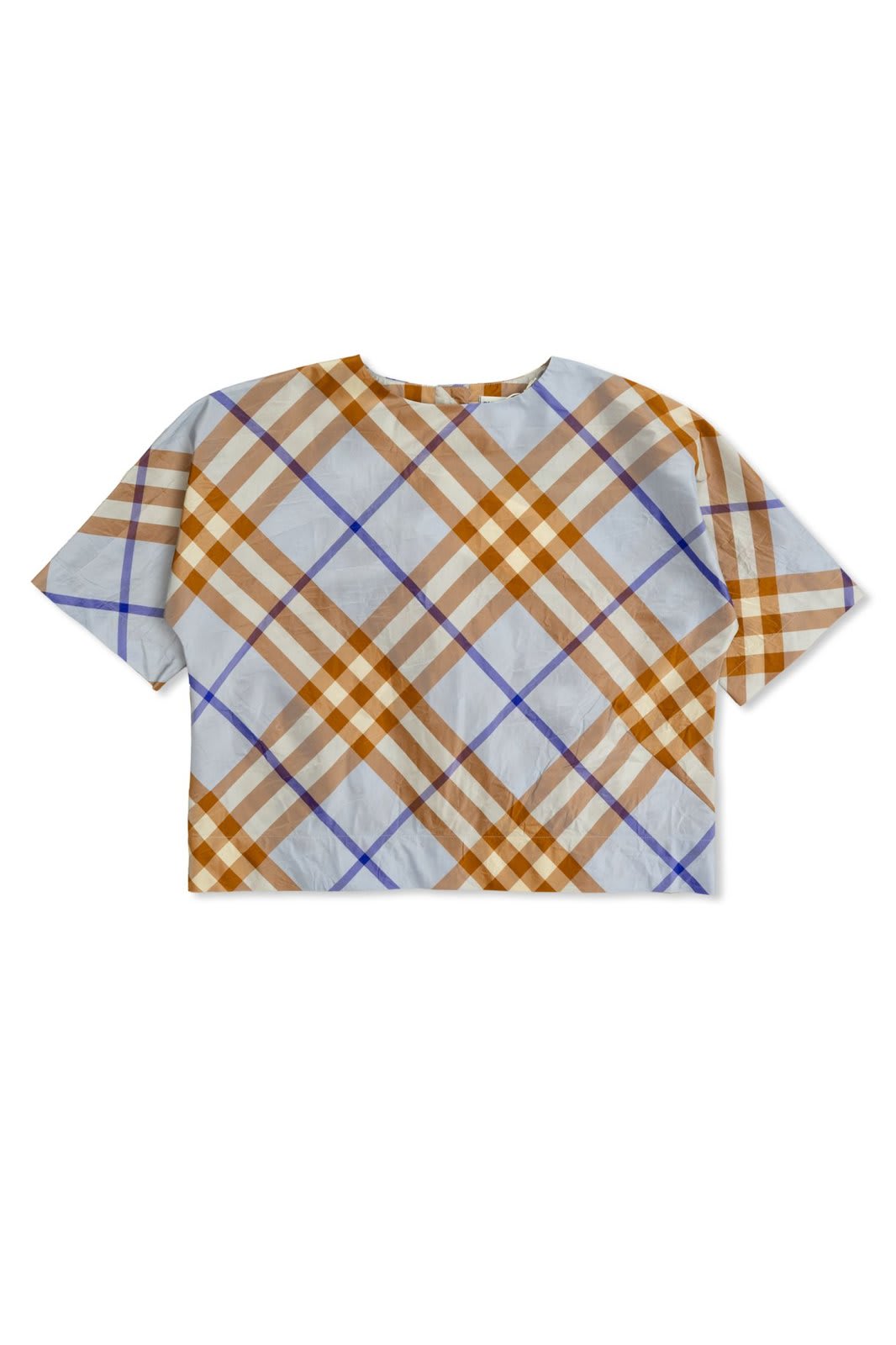 Burberry Checked Short-sleeved T-shirt In Multicolour