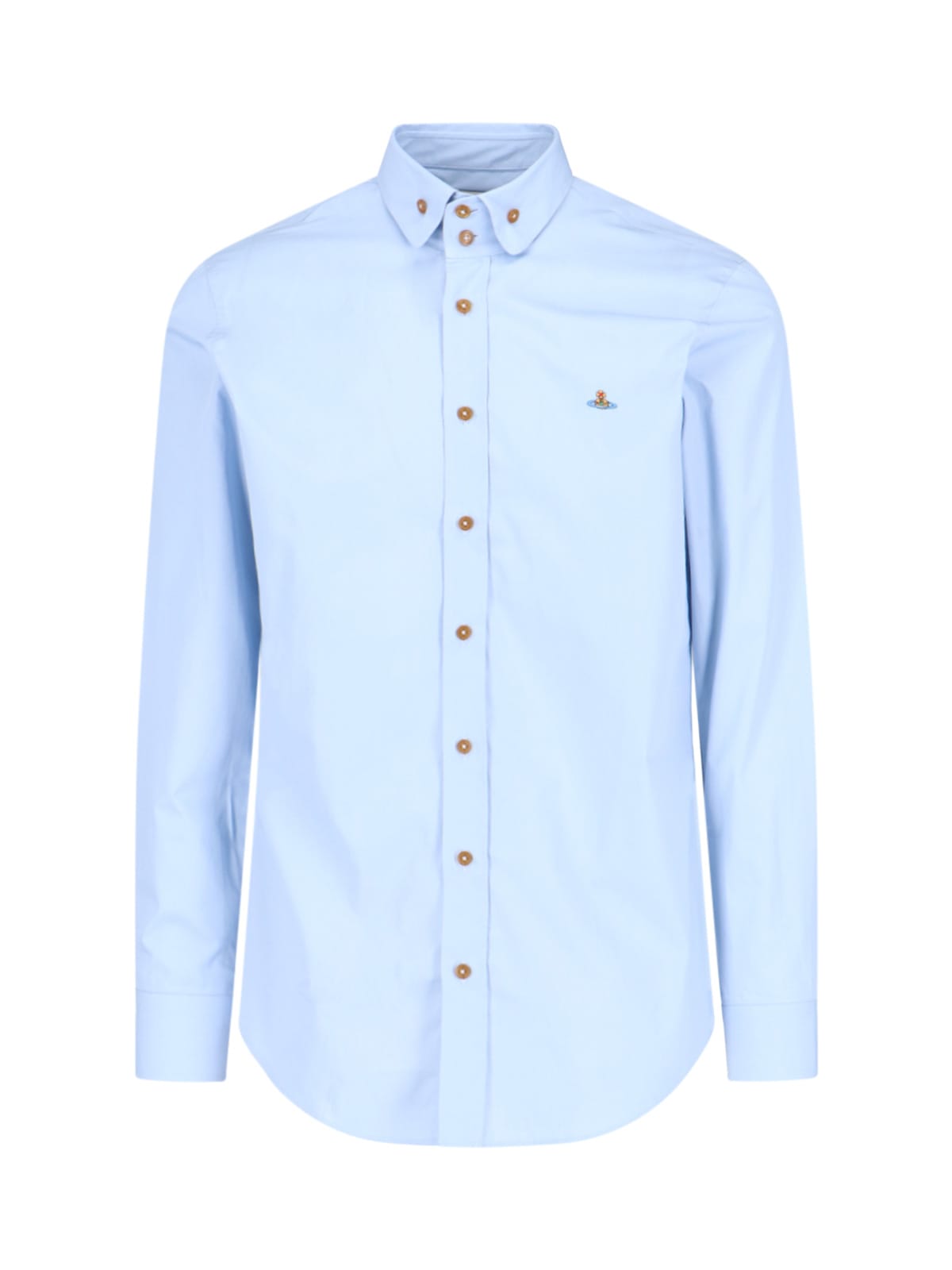 Shop Vivienne Westwood Krall Logo Shirt In Light Blue