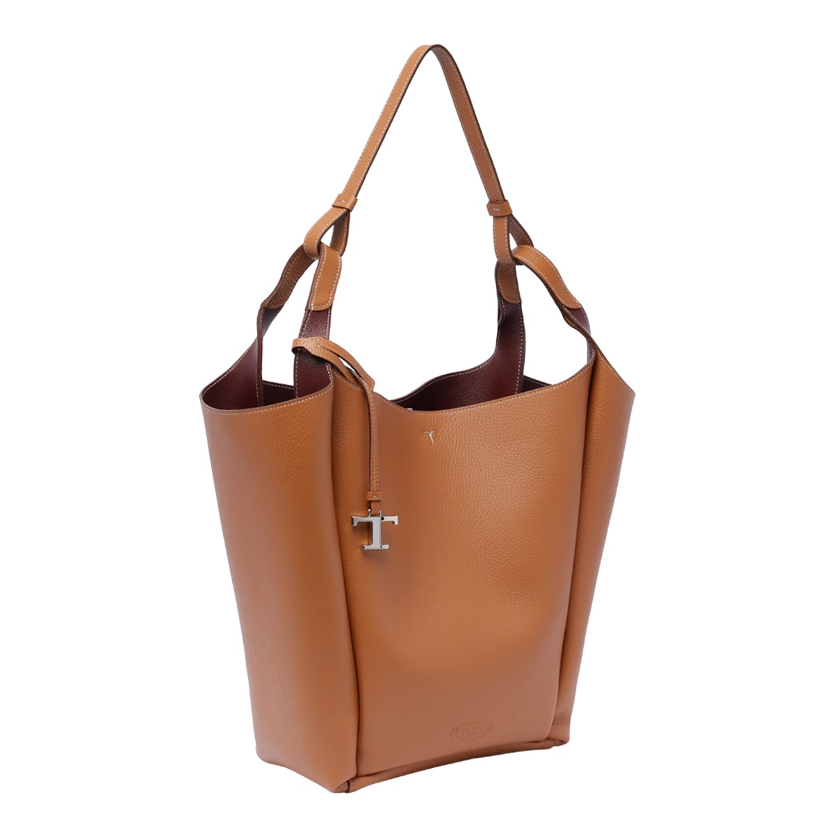 Shop Tod's Leather Bucket Tote In 9p13