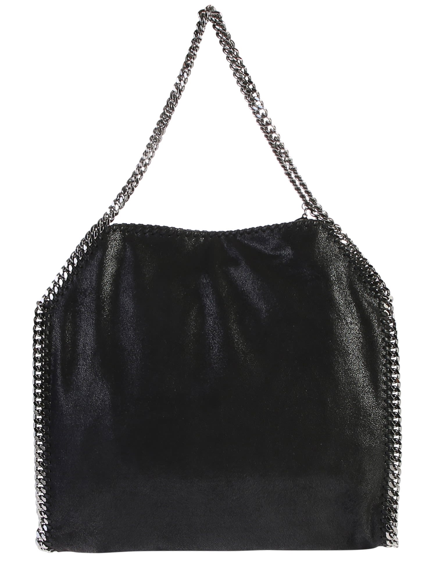 Shop Stella Mccartney Black Falabella Double Chain Bag