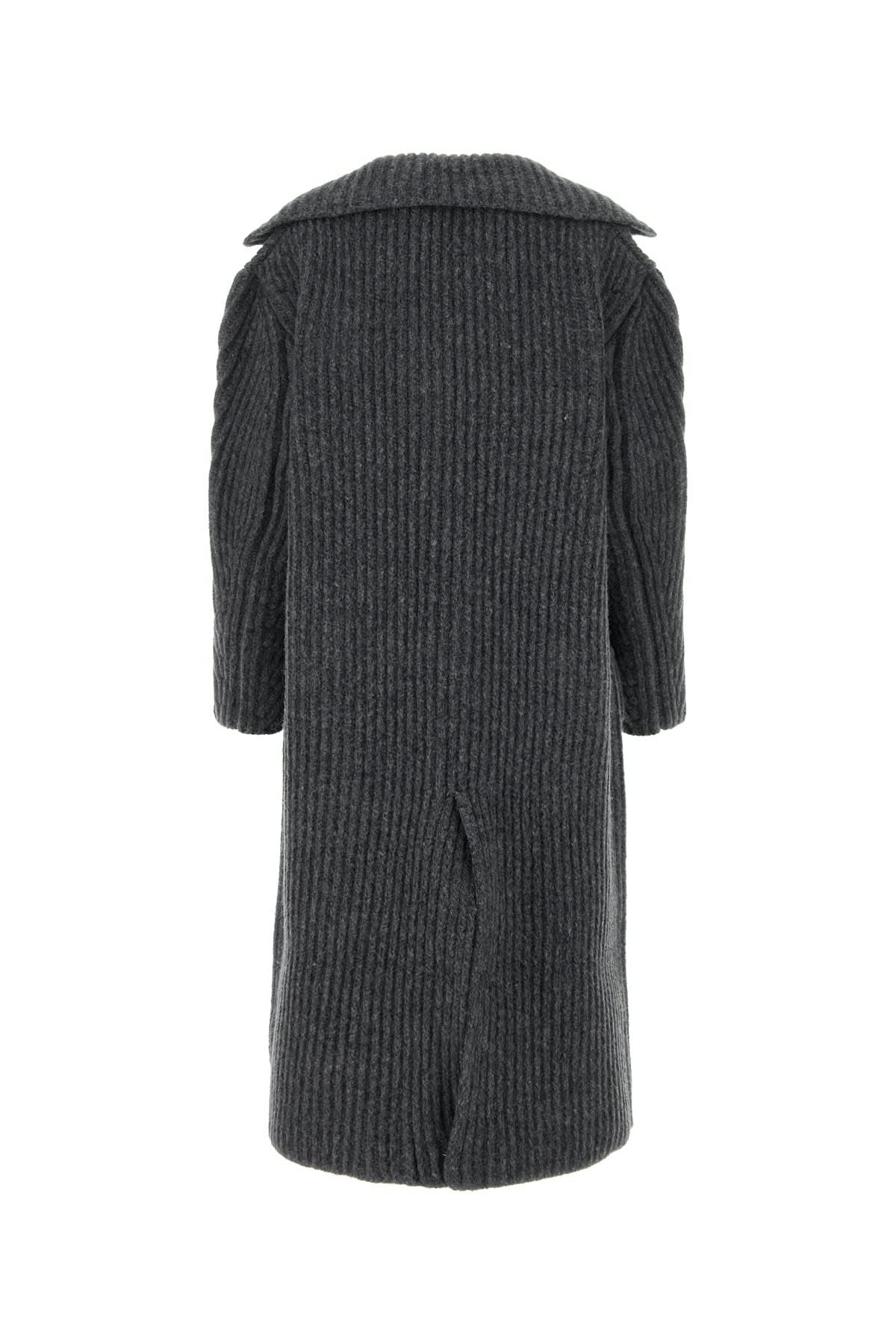 Shop Bottega Veneta Cappotto In Greymelange