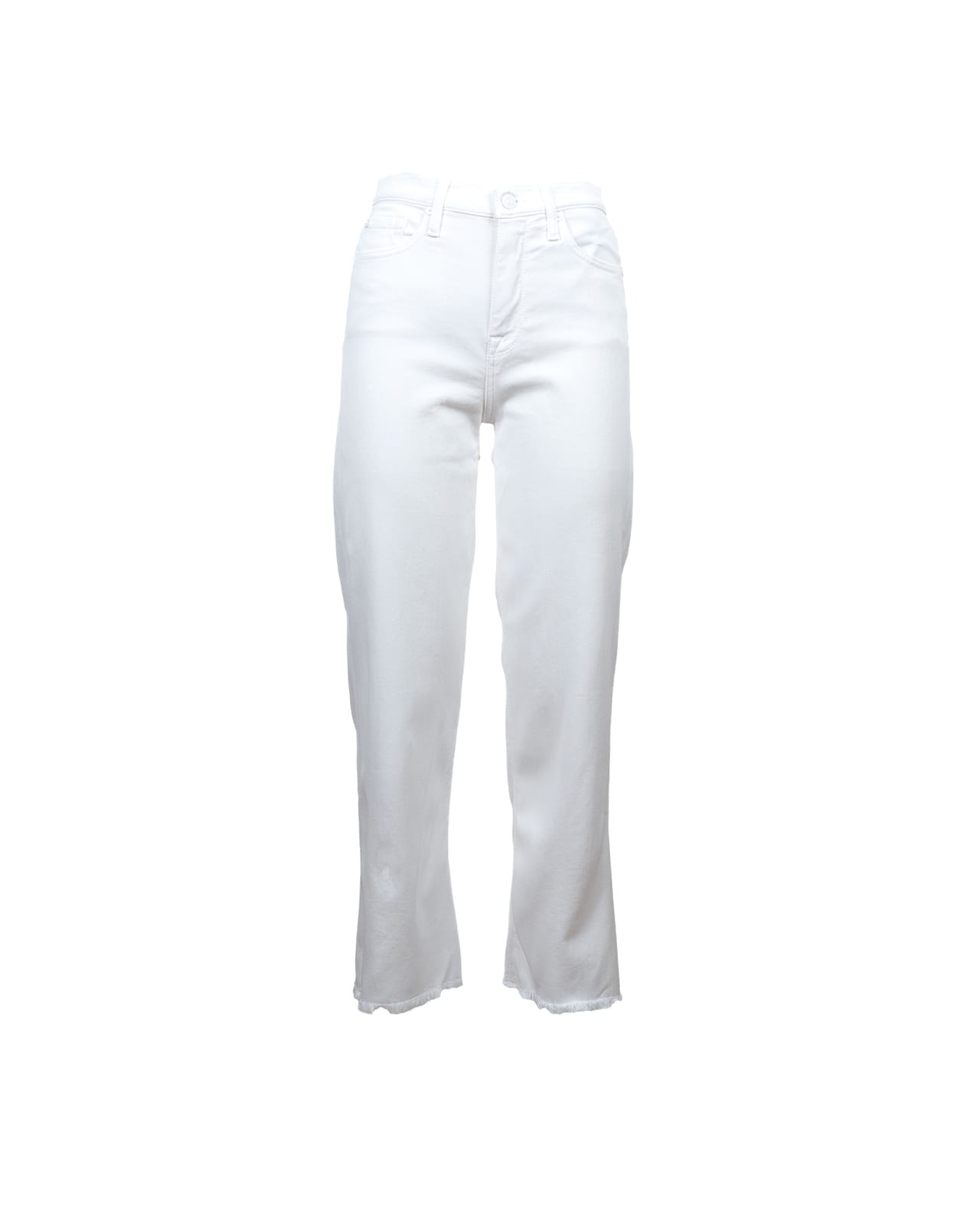 7 For All Mankind SEVEN FOR ALL MANKIND CROPPED ALEXA JEANS IN WHITE DENIM
