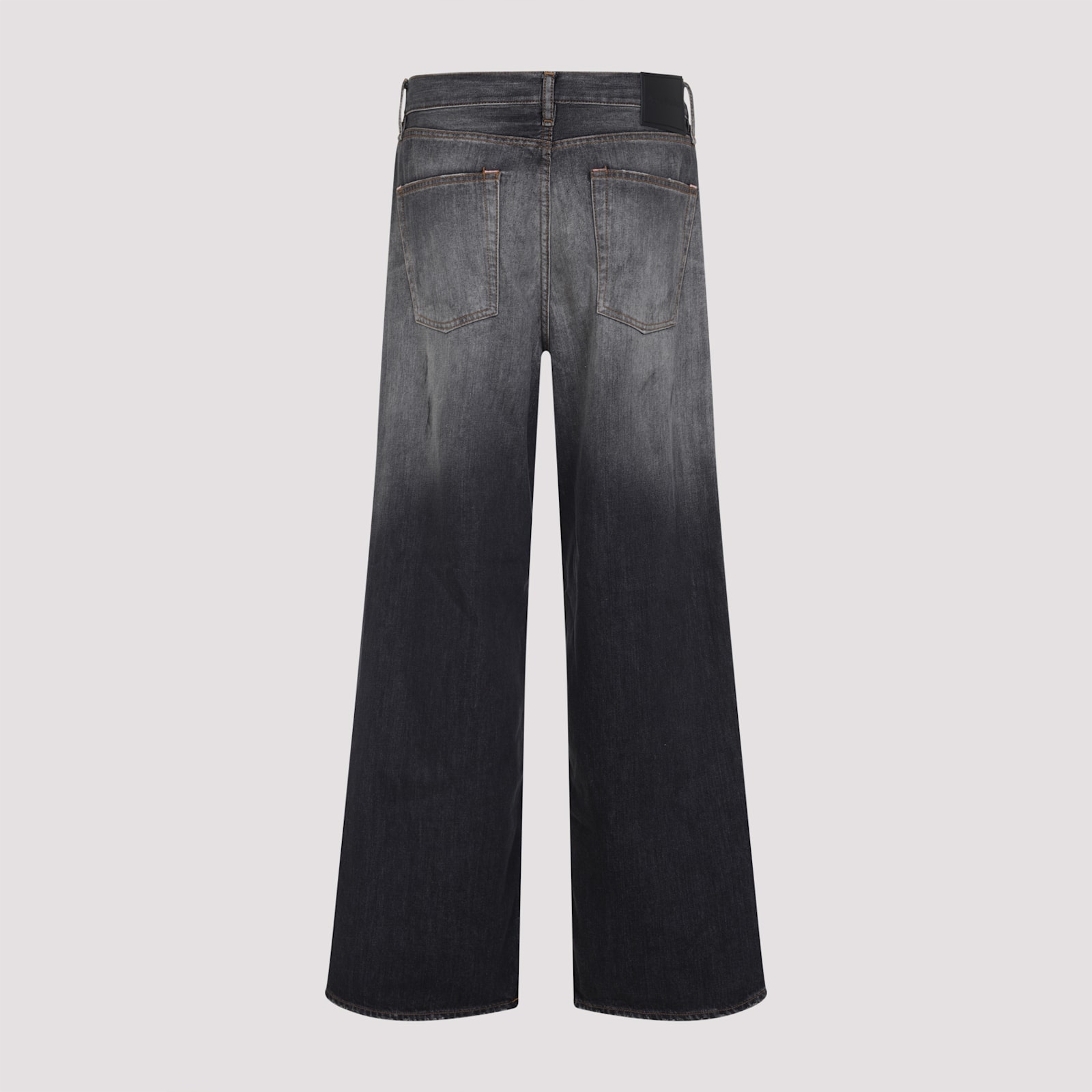 Acne Studios Trafalgar Wide Leg Jeans With Faded Effect In Black