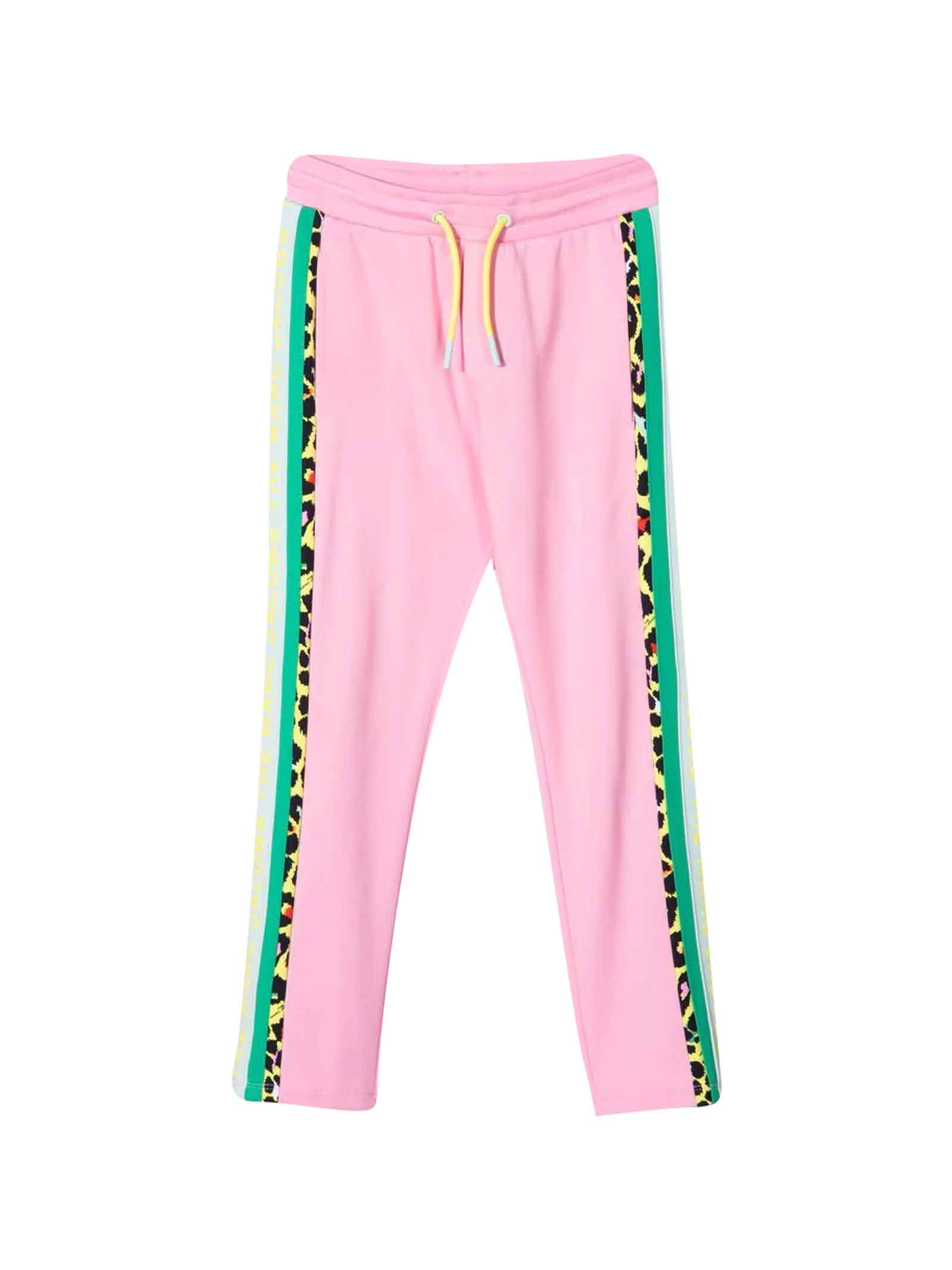 Pink Girl Trousers With Print Little Marc Jacobs