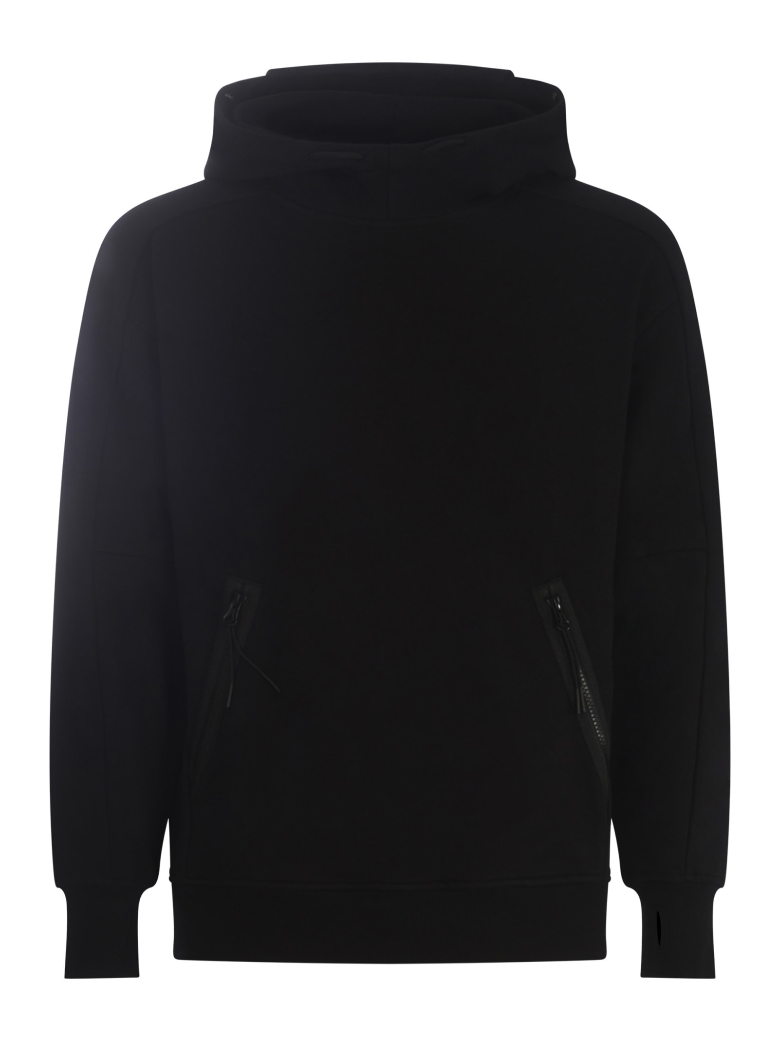 Shop C.p. Company Hoodie  In Cotton In Black