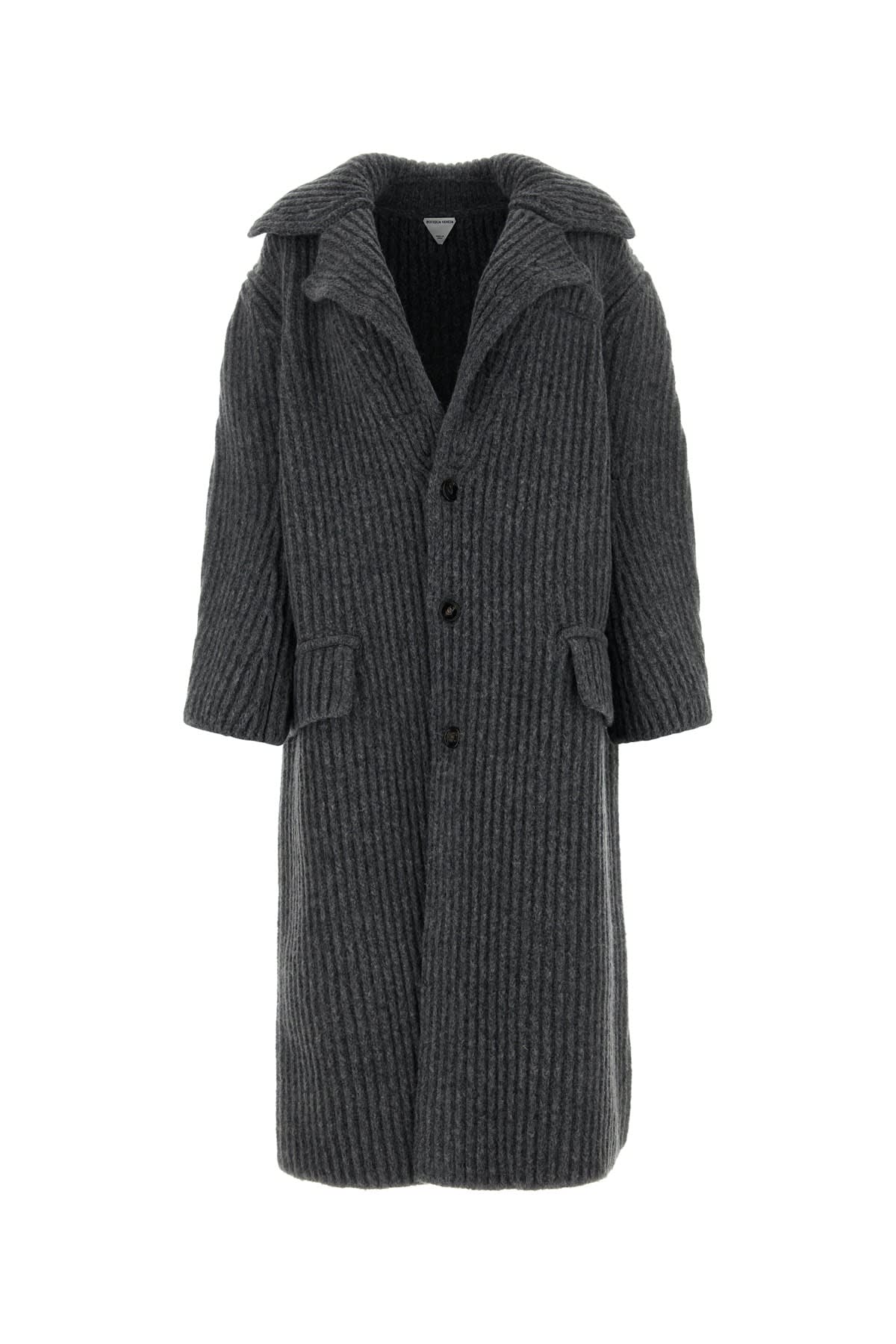 Shop Bottega Veneta Cappotto In Greymelange