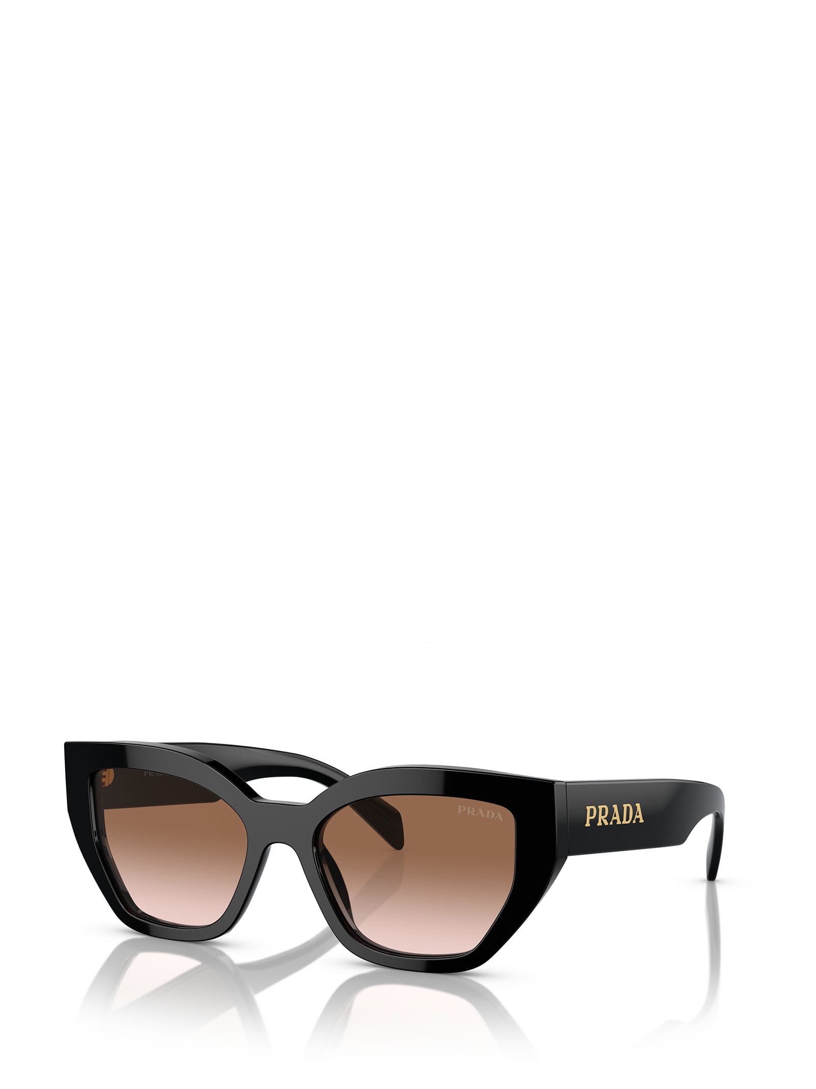 Shop Prada Pr A09s Black Sunglasses