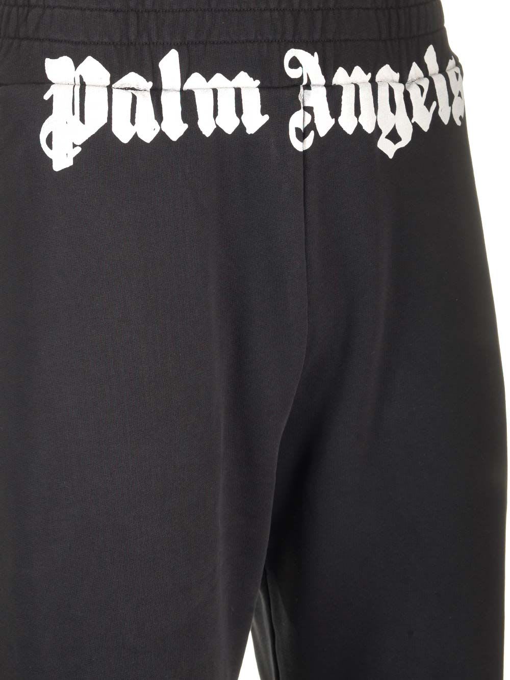 Shop Palm Angels Logo Sweatpants In Black