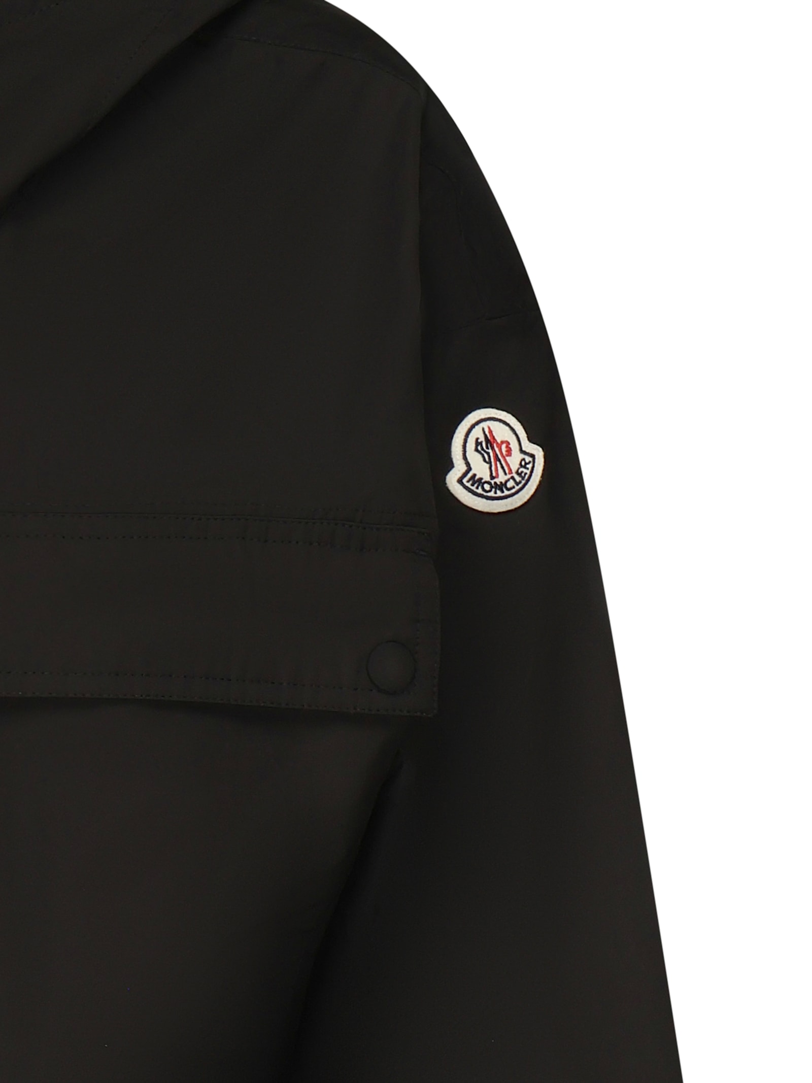 Moncler Sauvan Parka With Hood In Black