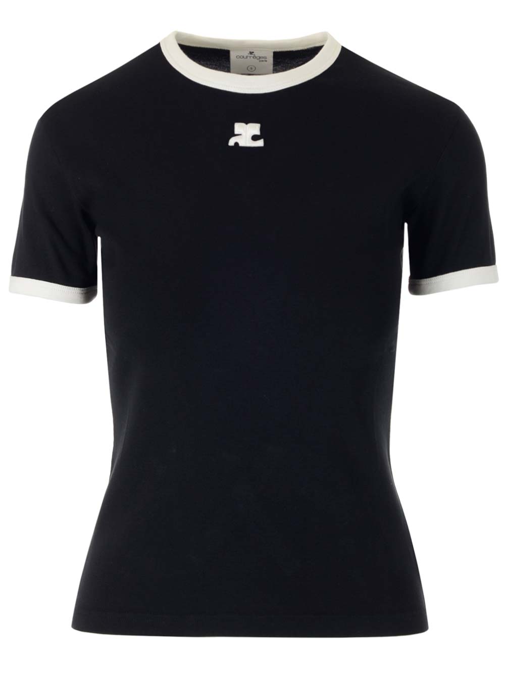 Shop Courrèges Bumpy T-shirt In Black