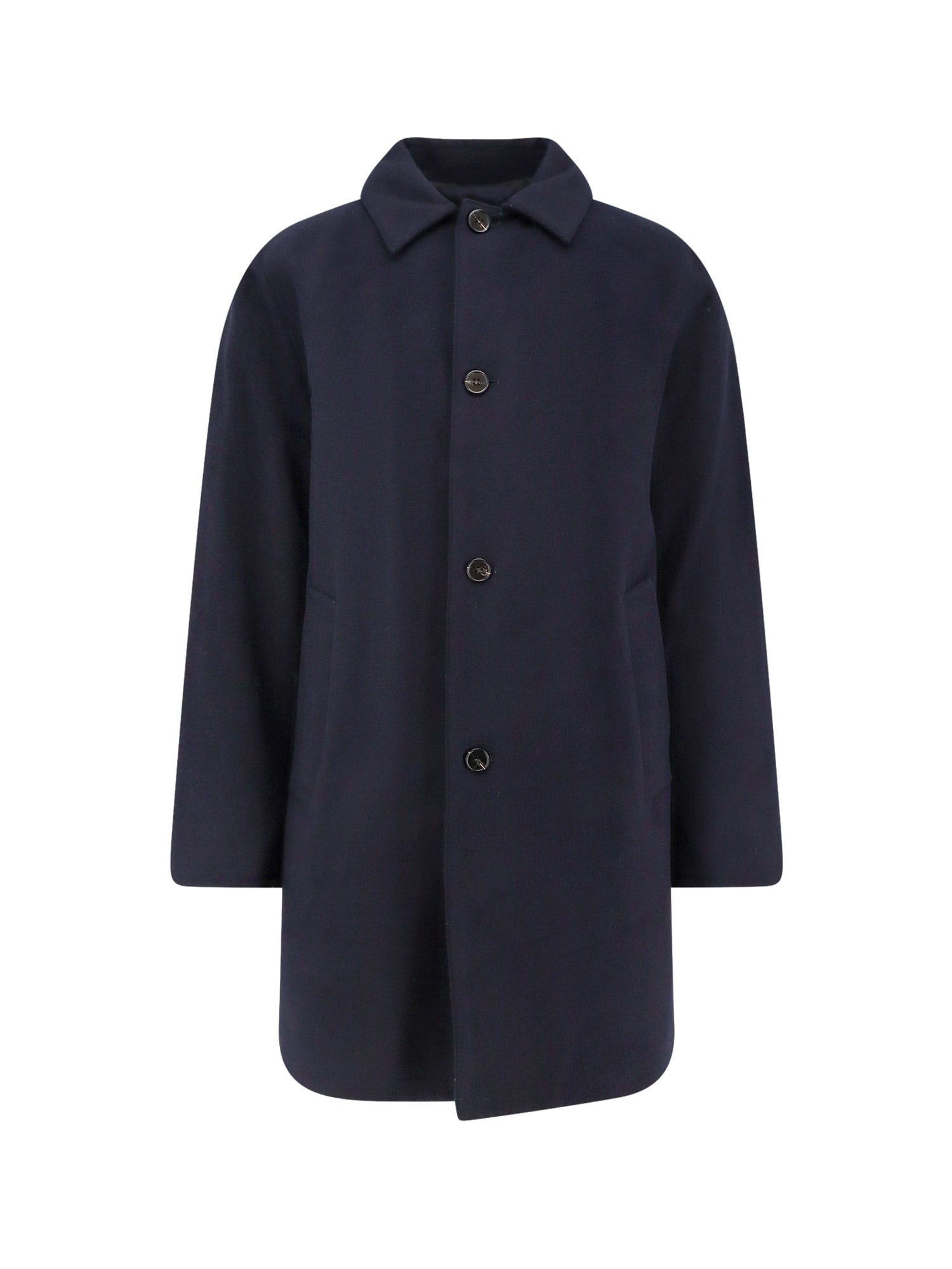Paltò Cantuccio Felt Wool Blend Coat In Blue